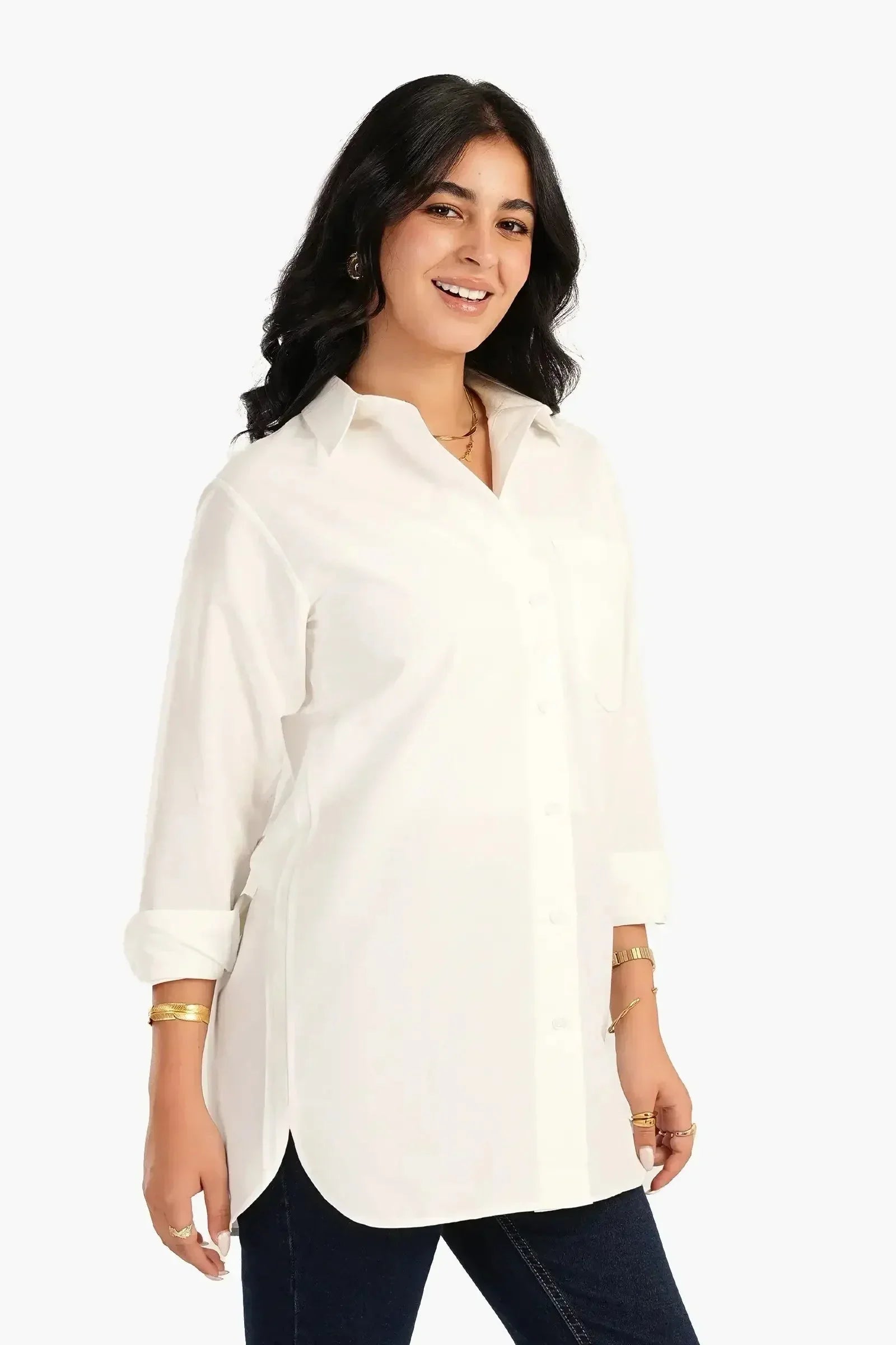 Carina - Poplin Shirt with Chest Pocket 7