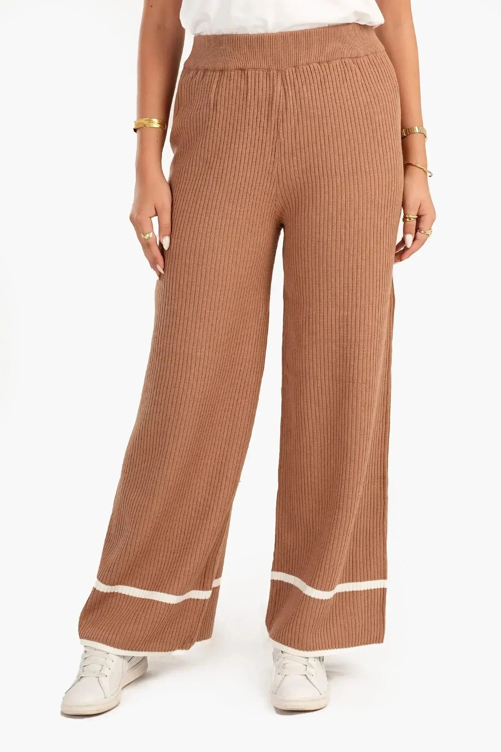 Carina - Rib-Knit Lounge Pants 1