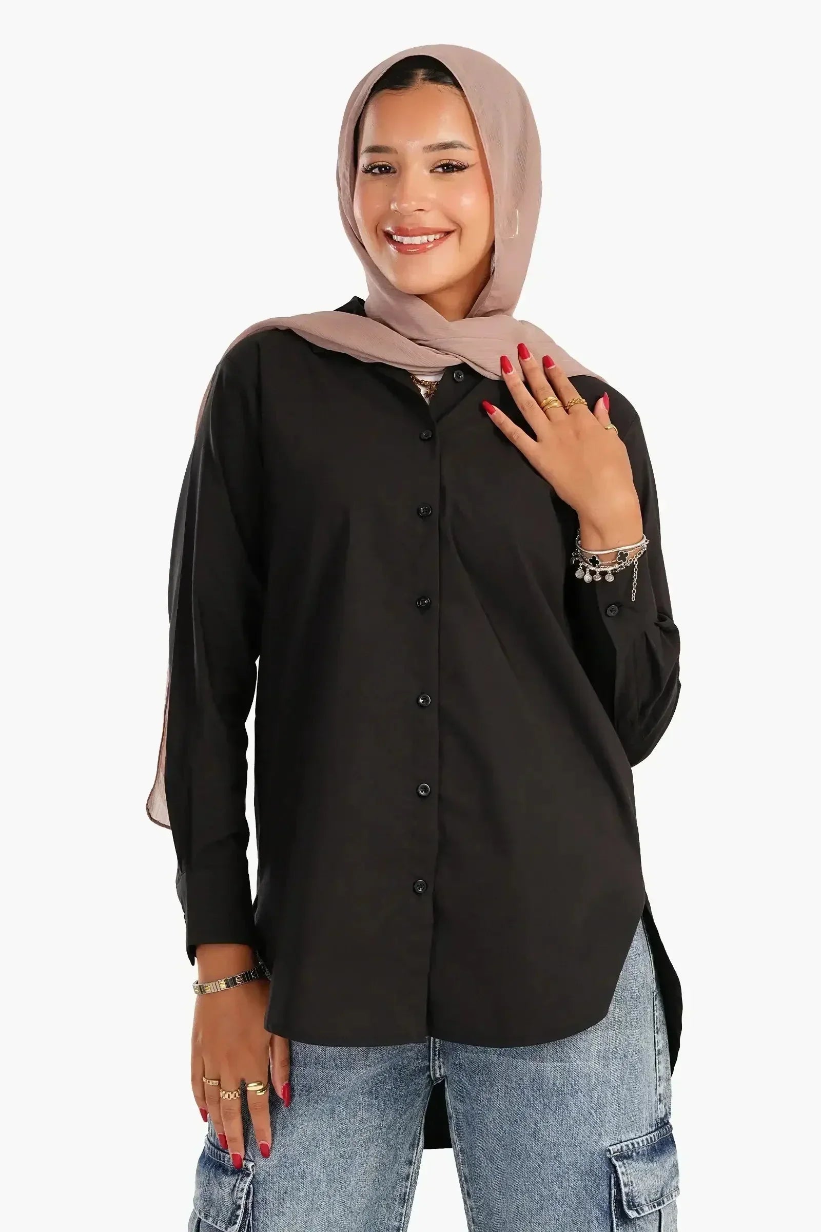 Carina - Asymmetrical Long Sleeves Shirt 3
