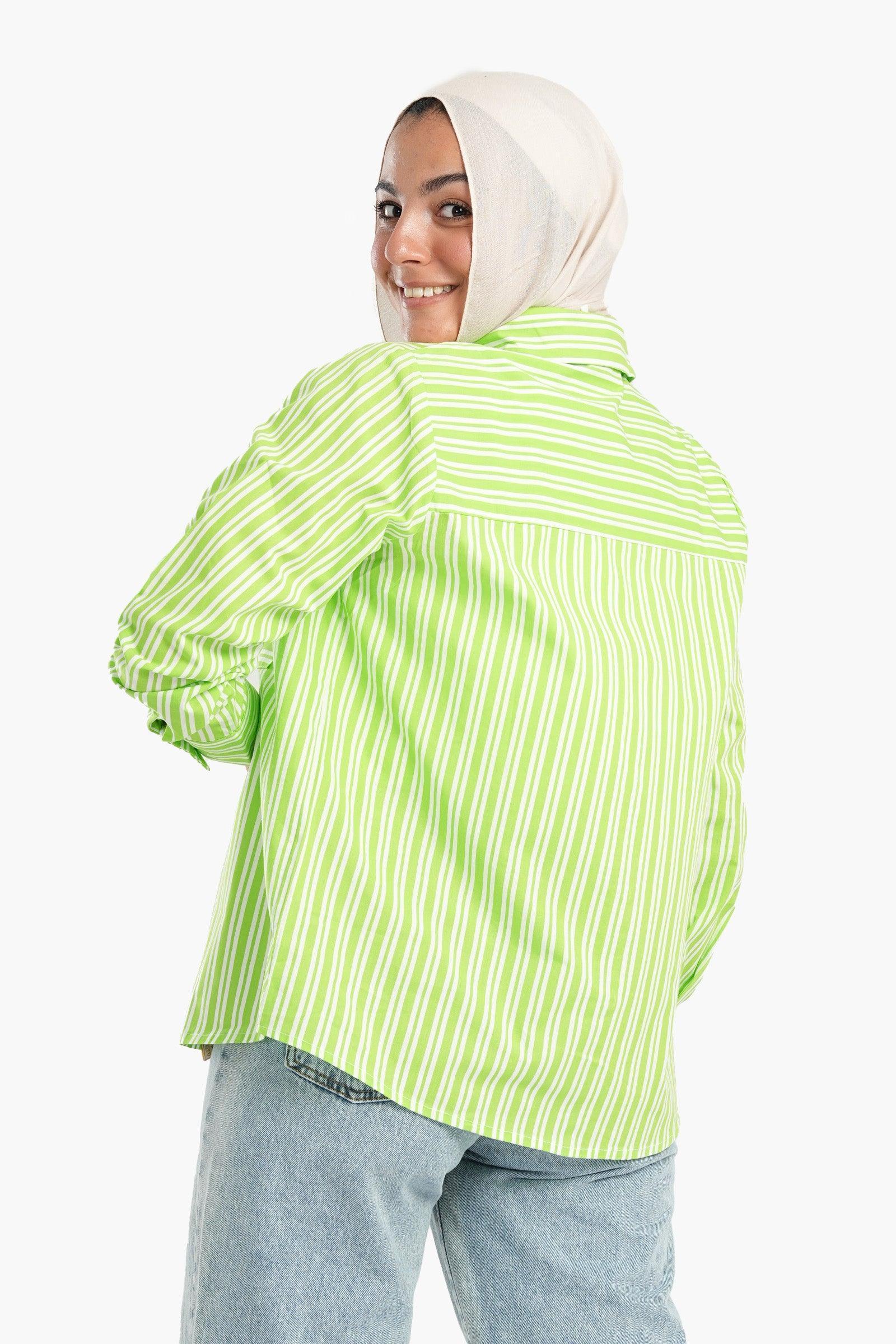 Clue - Lime Shirt with White Stripes 3