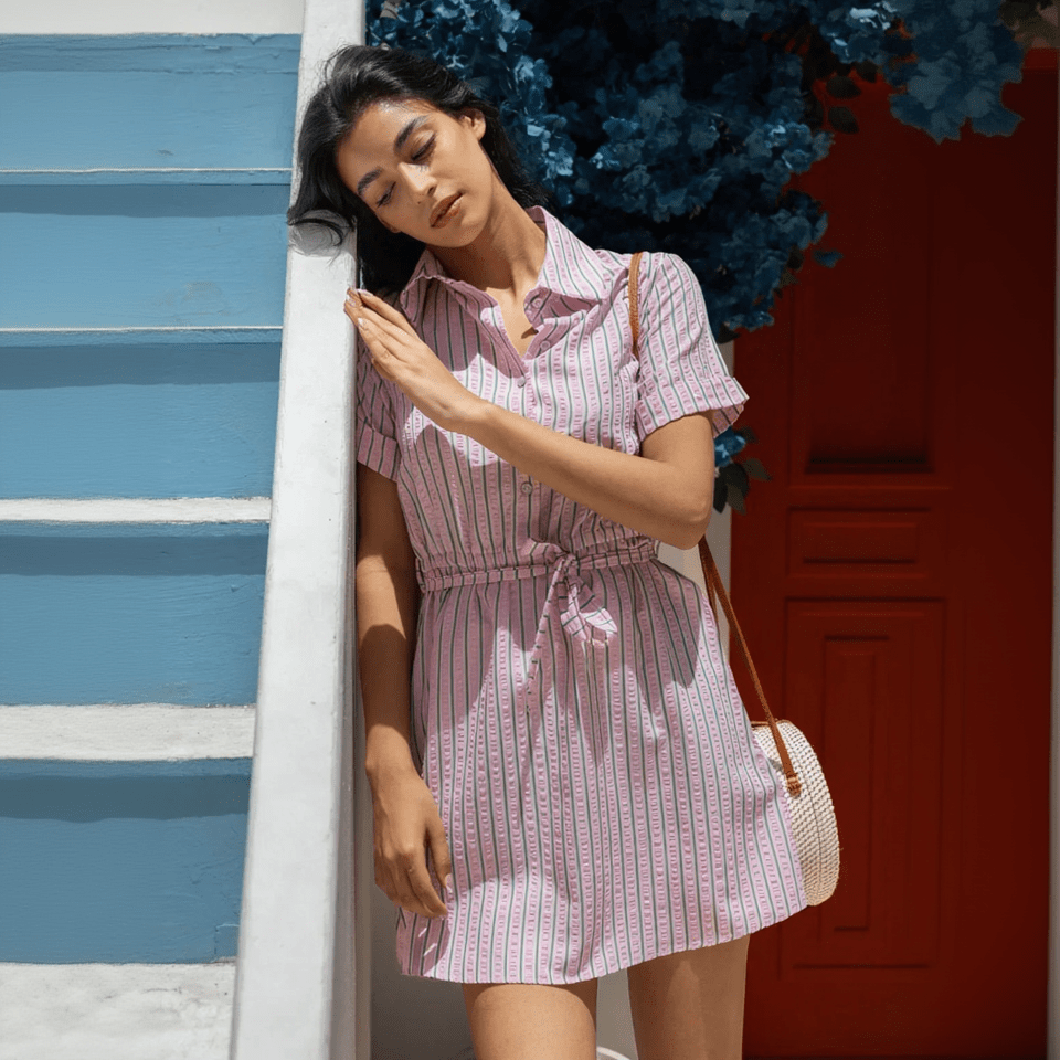 Claire Stripes Shirt Dress - KC Shop - Babazzaro