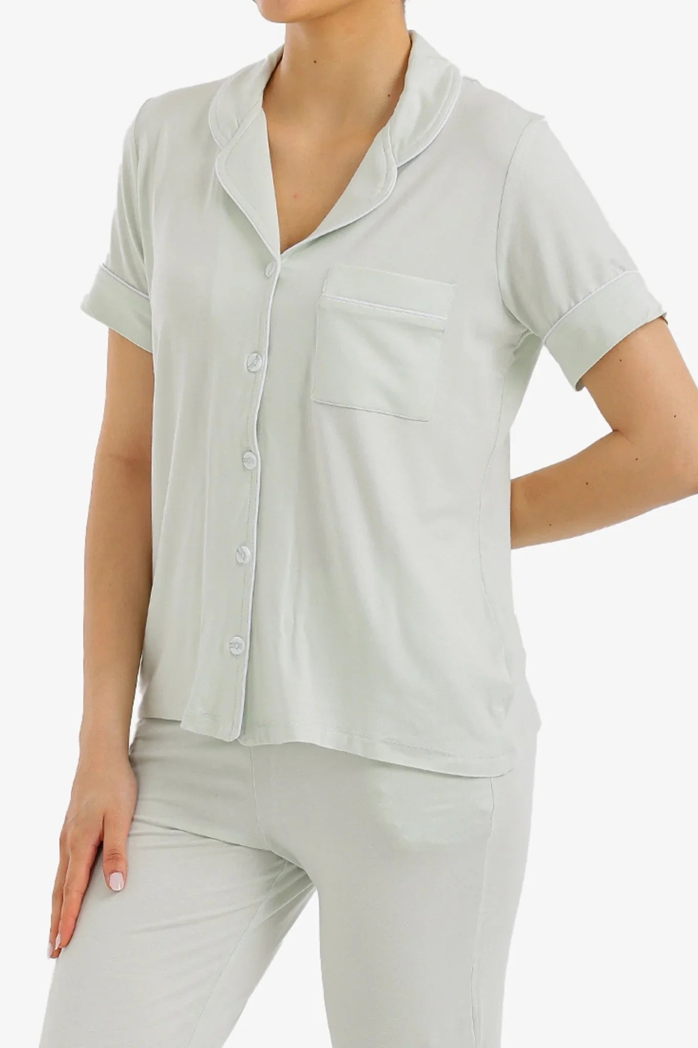 Classic Piping Pyjama Set - Carina - Babazzaro