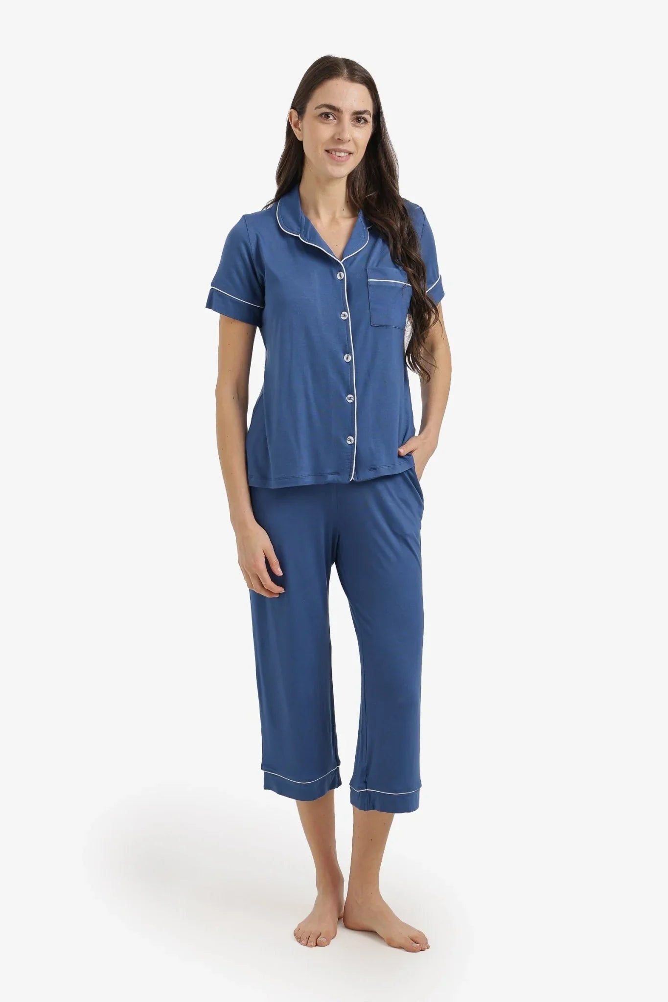Classic Piping Pyjama Set - Carina - Babazzaro