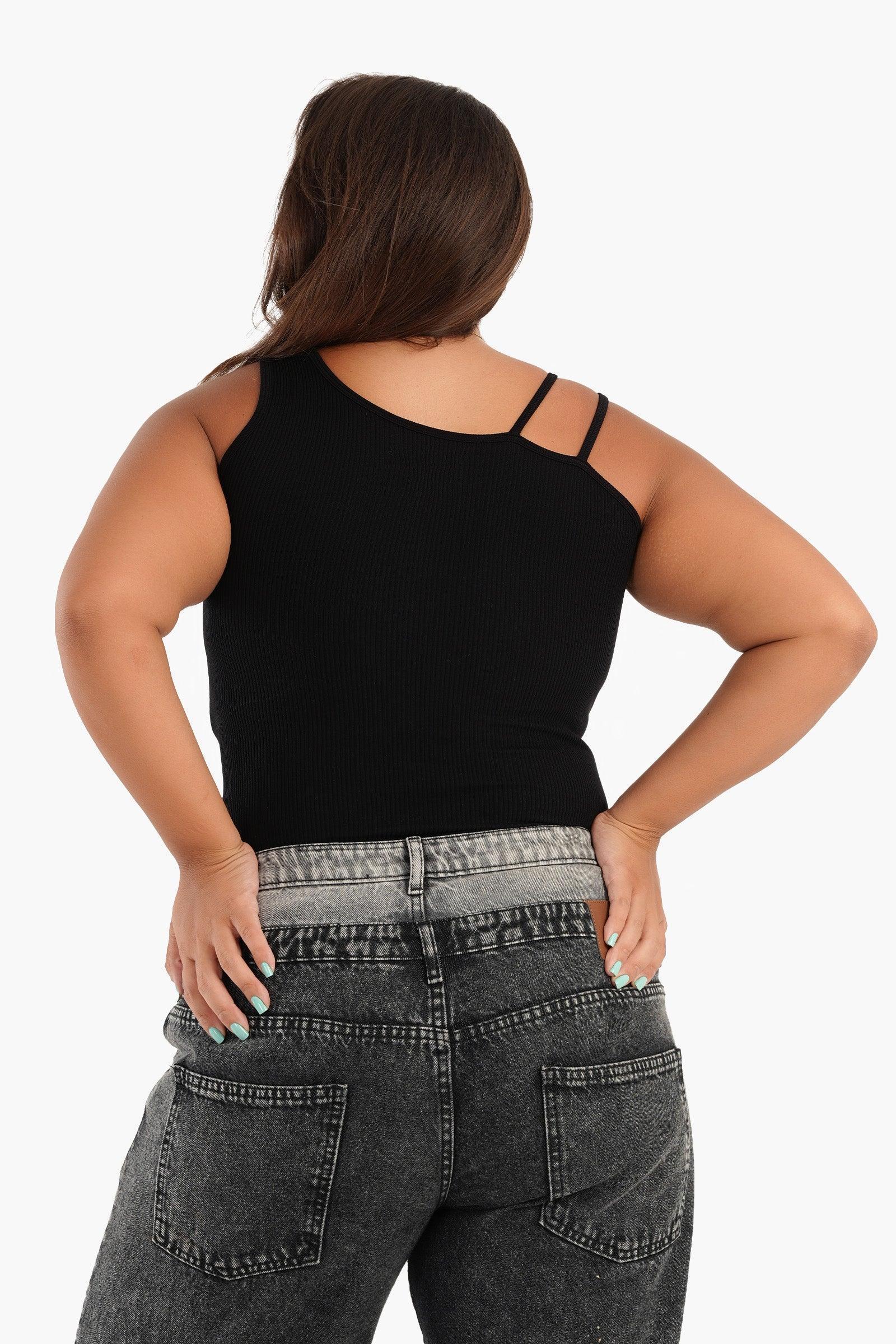 Clue - Asymmetrical One Shoulder Tank Top 4