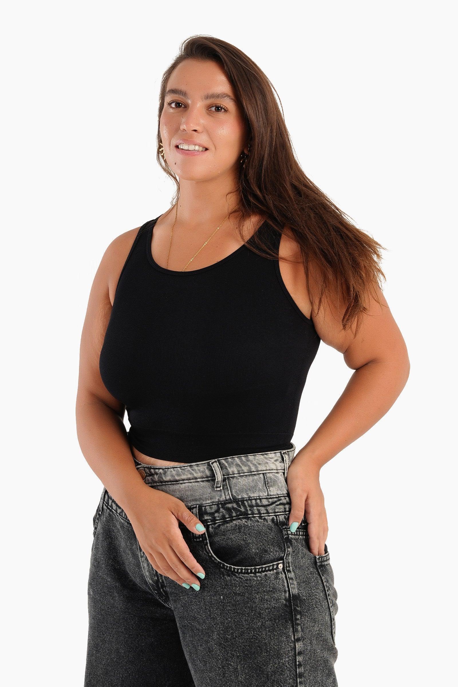 Clue - Sleeveless Ribbed Crop Top 1