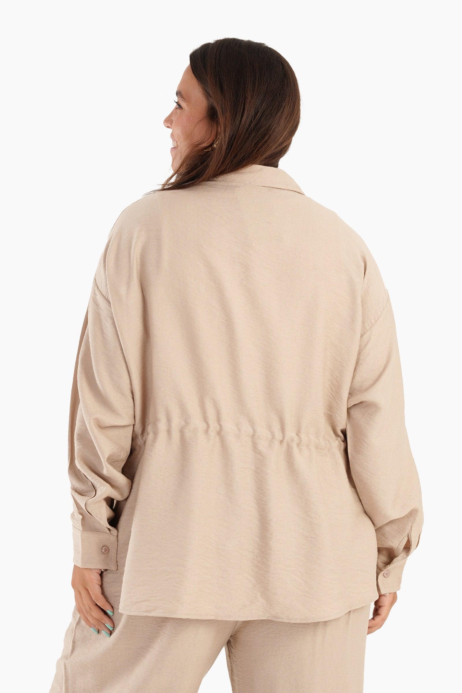 Clue - Linen Shirt with Waist Drawstring 3