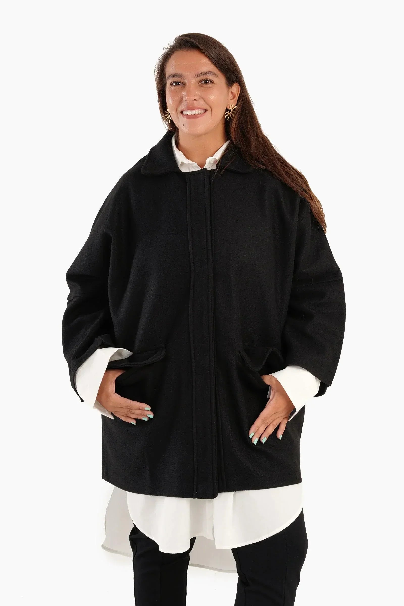 Clue - Wool Blend Collared Coat 6