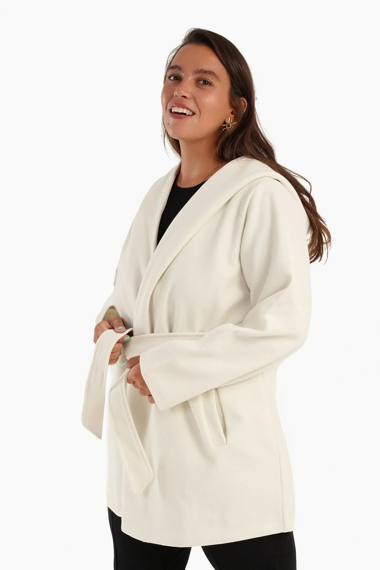 Clue - Hooded Wool Blend Coat 2