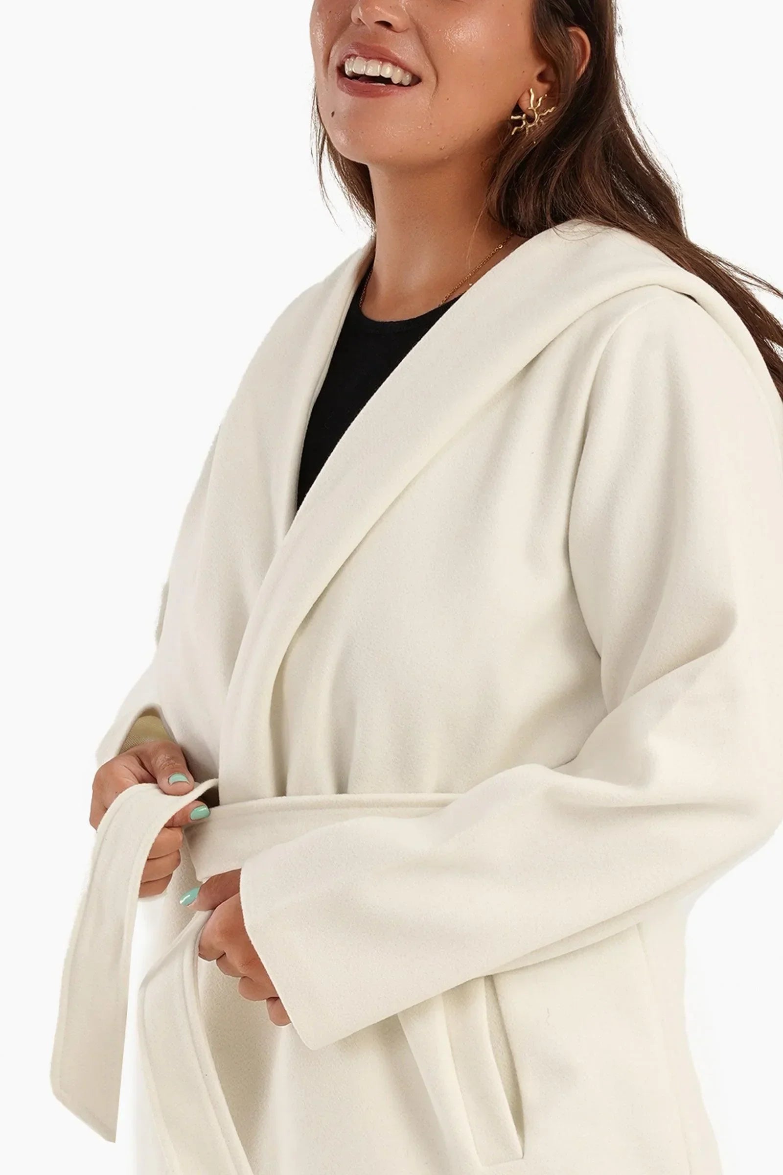 Clue - Hooded Wool Blend Coat 3