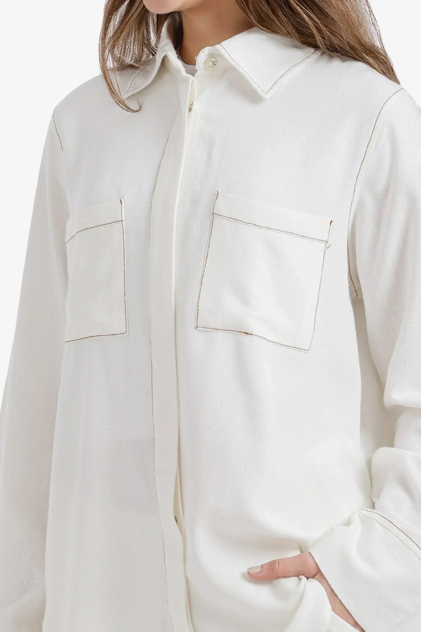 Contrast - Stitch Utility Shirt - Carina - Babazzaro