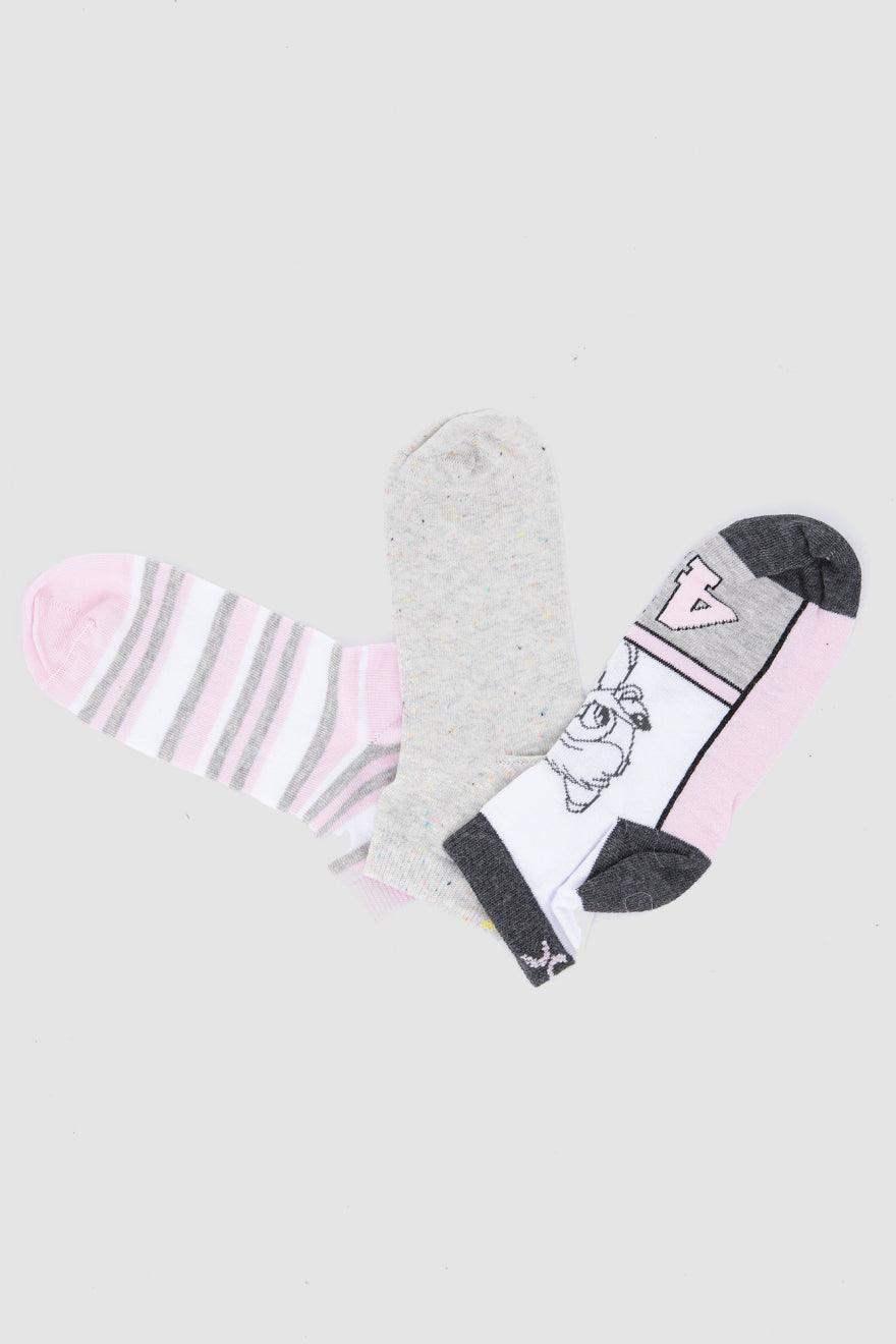 Carina - Cotton Ankle Socks - 3 Pairs 4