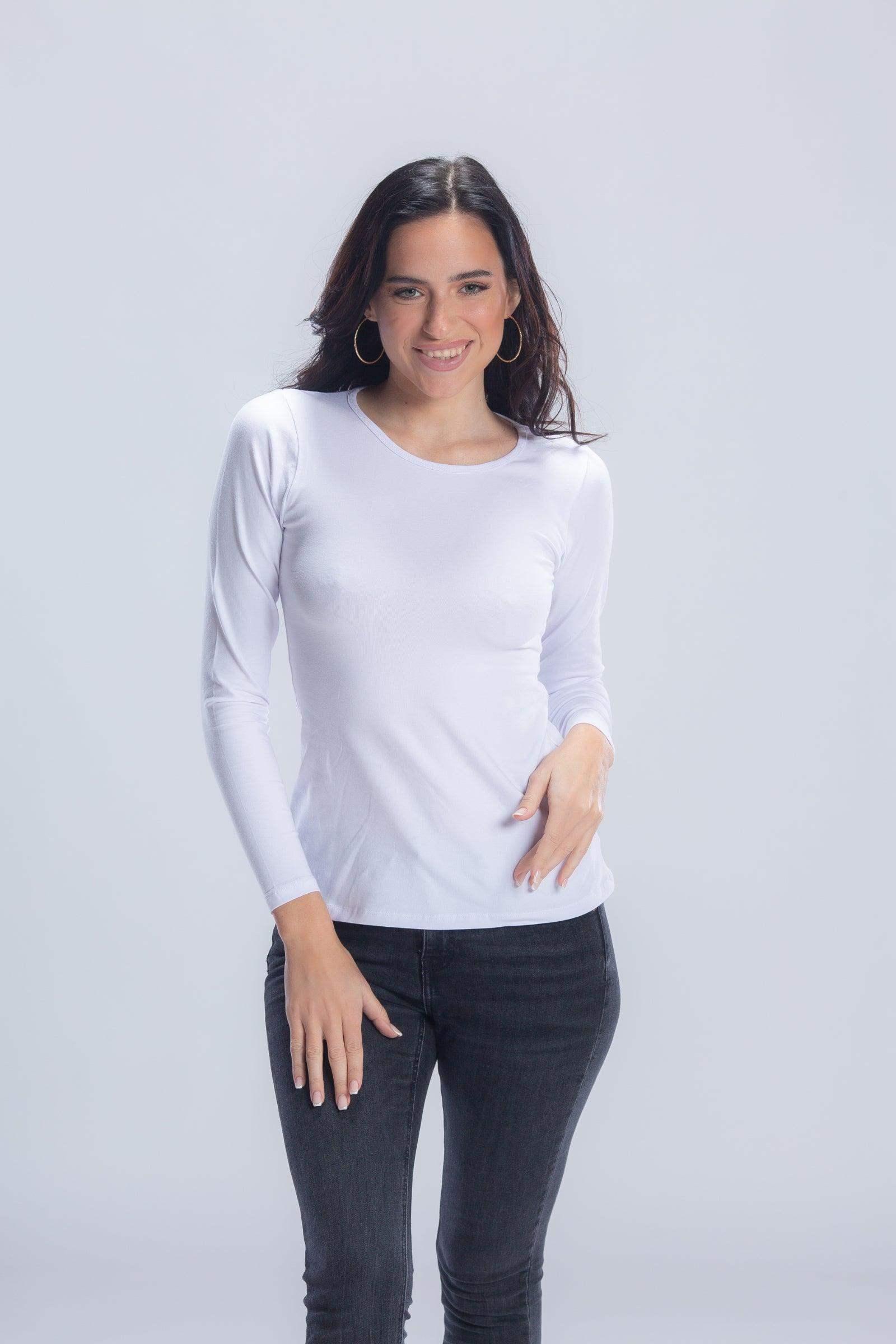 Carina - Cotton Round Neck Top 1