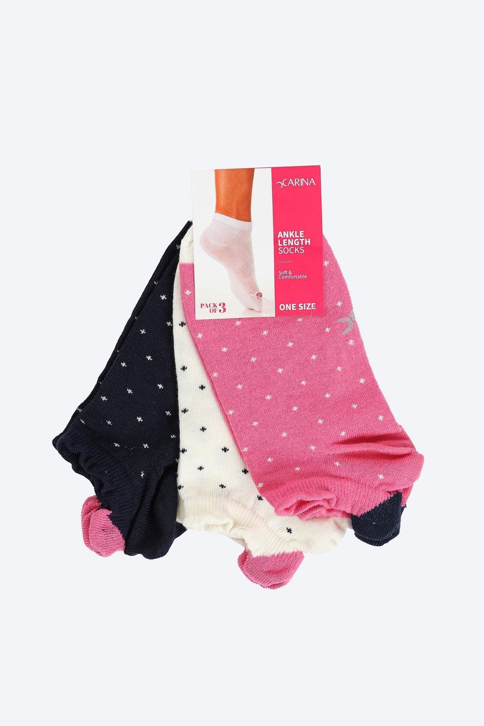 Carina - Dotted Colored Socks - 3 Pairs 1