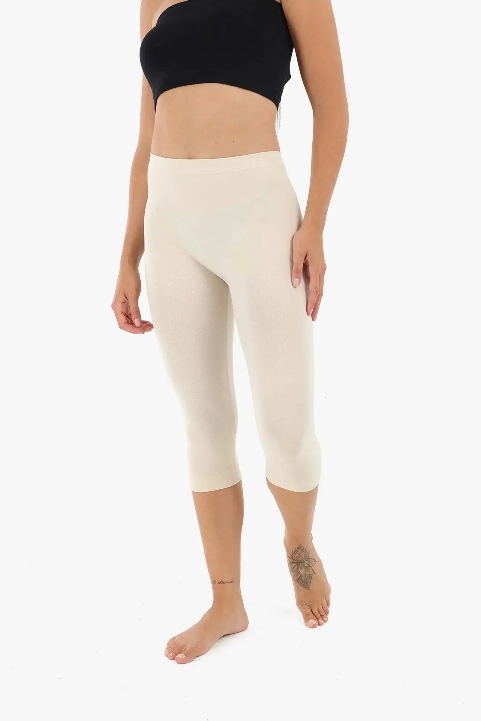 Carina - Elastic Waist Pantacourt Legging 2