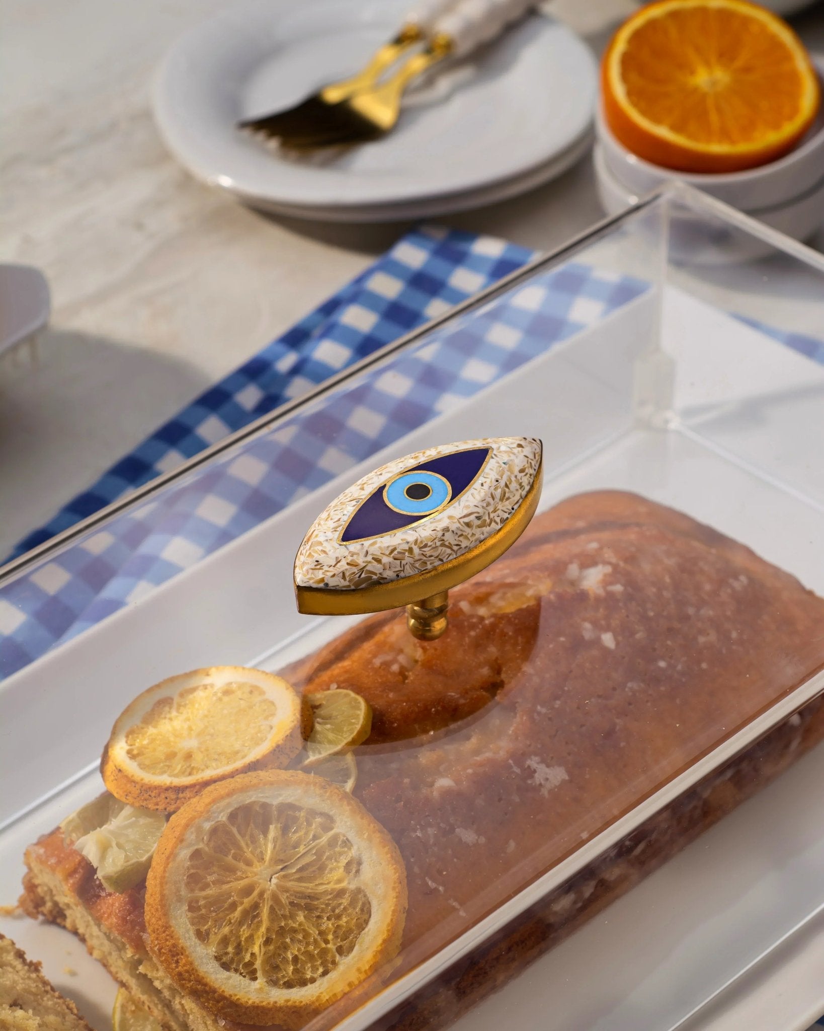 Eyeline Rectangular porcelain serving plate 2 - Rechote - Babazzaro