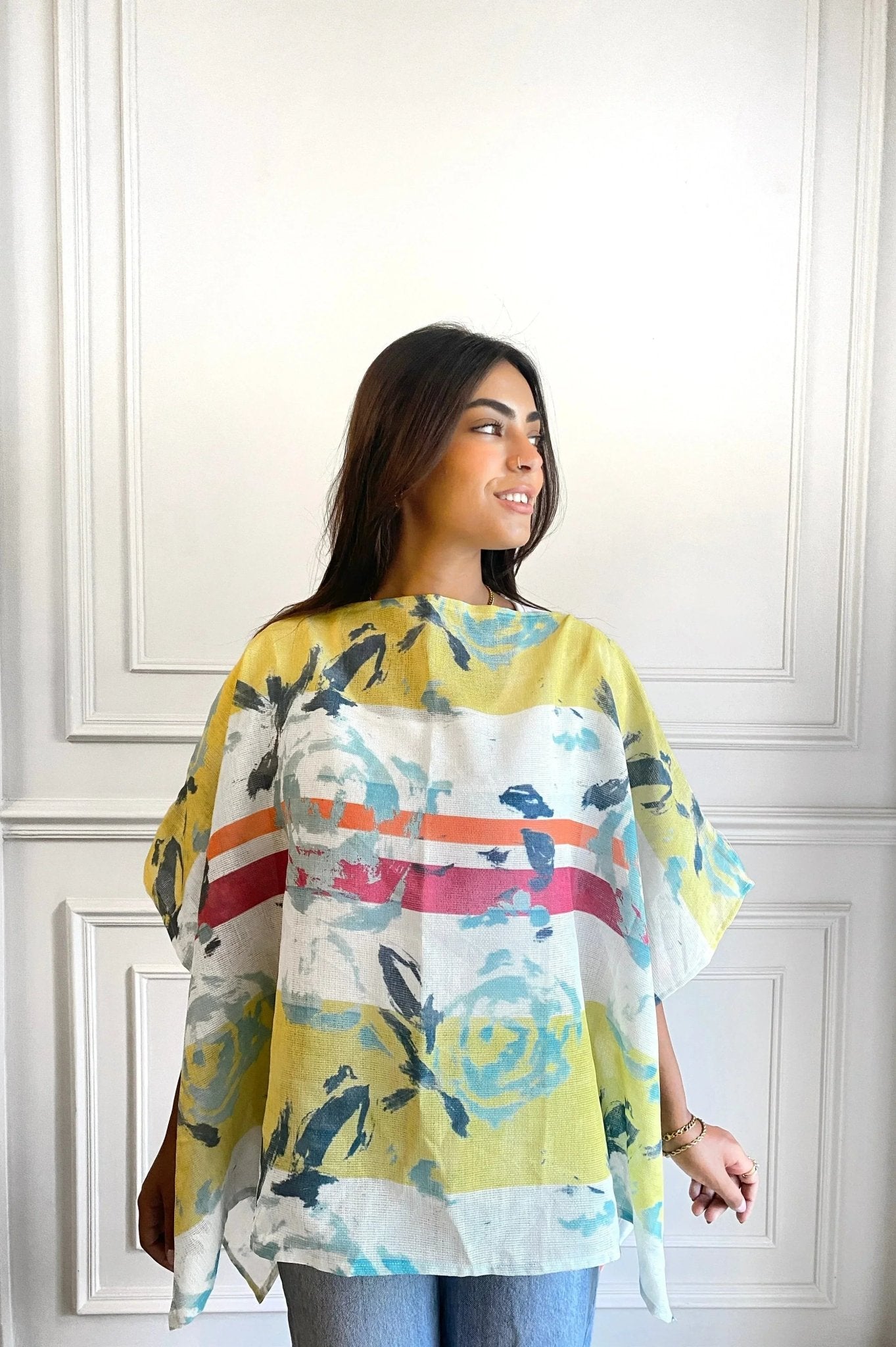 floral poncho - Dress Code - Babazzaro