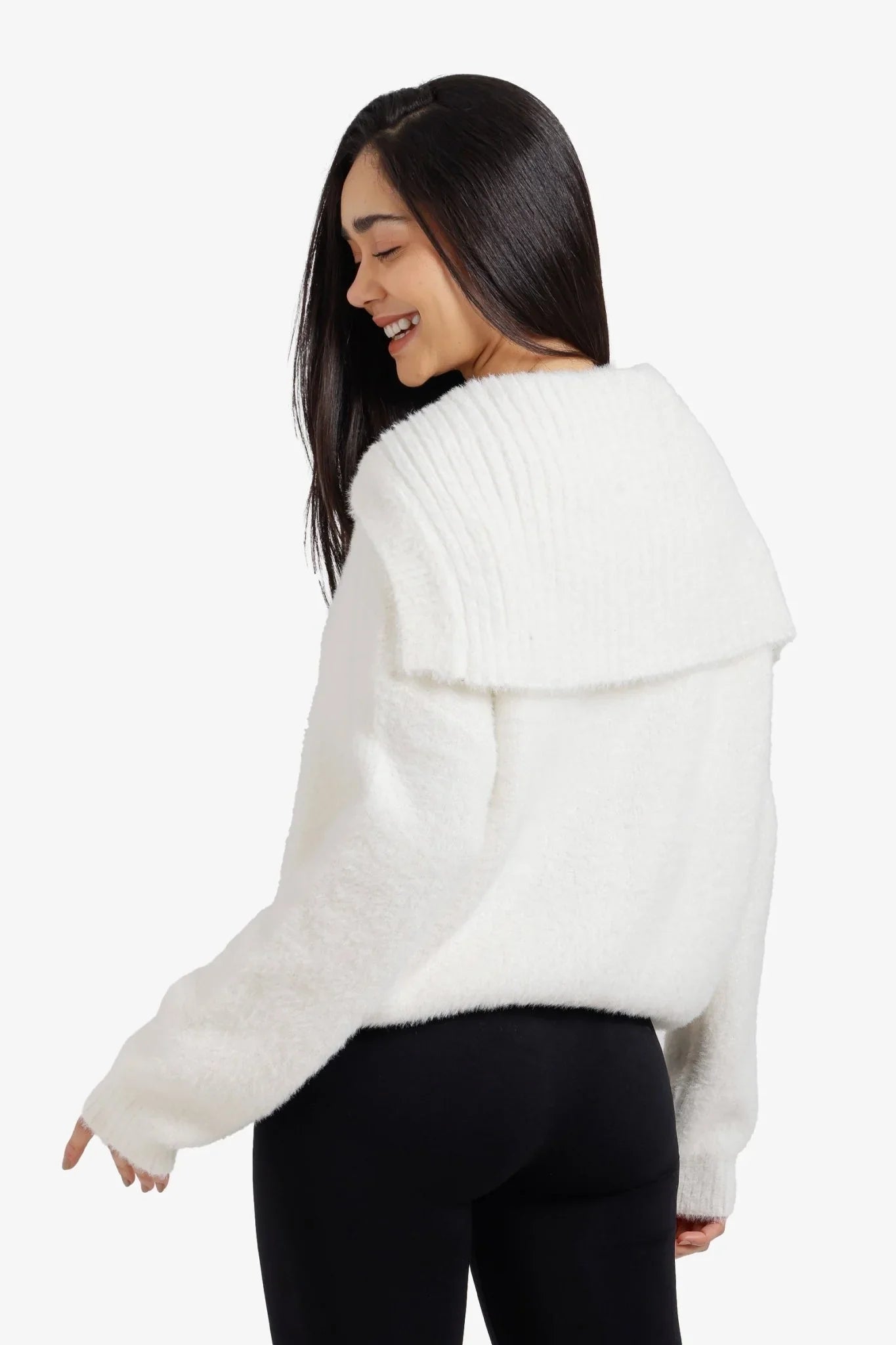 Fold - Over Collar Cardigan - Clue - Babazzaro