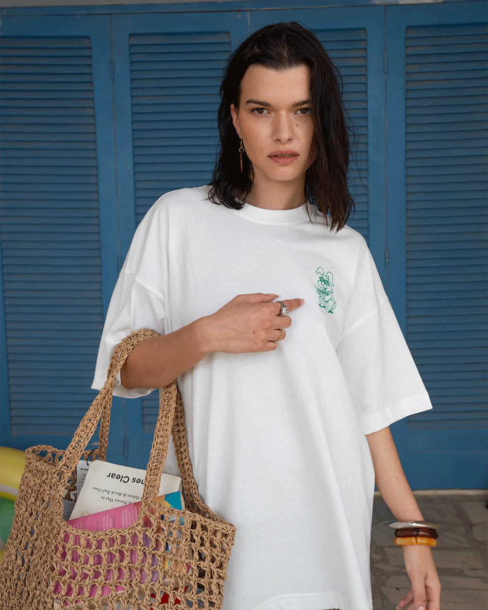 In your shoe - Green Bunny Oversized Tee 2