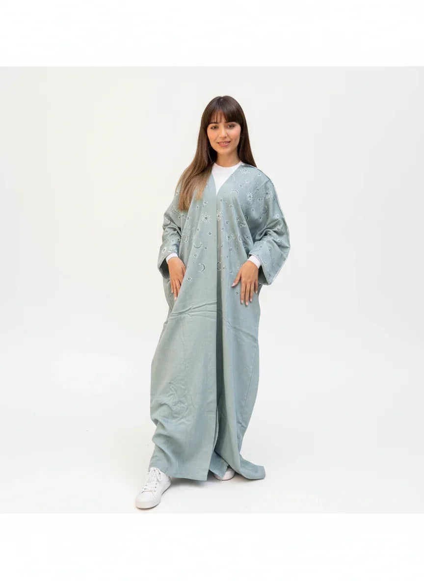 Grey Kaftan with Crescent & Star Strass - Urbantique - Babazzaro