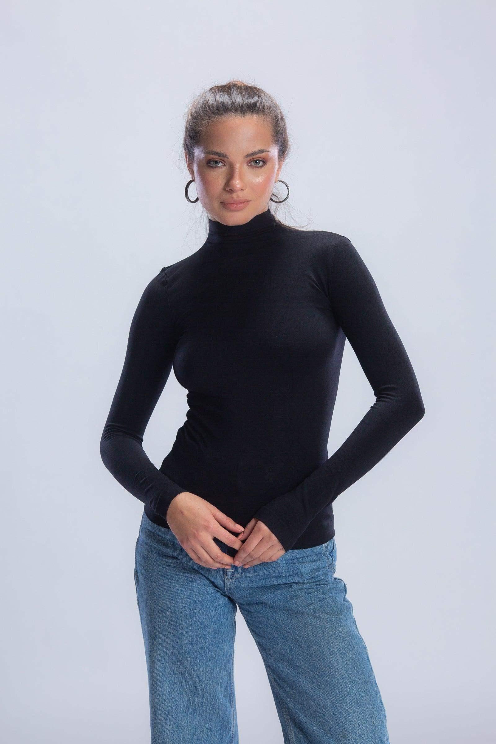 Carina - High Neck Long Sleeve Top 19