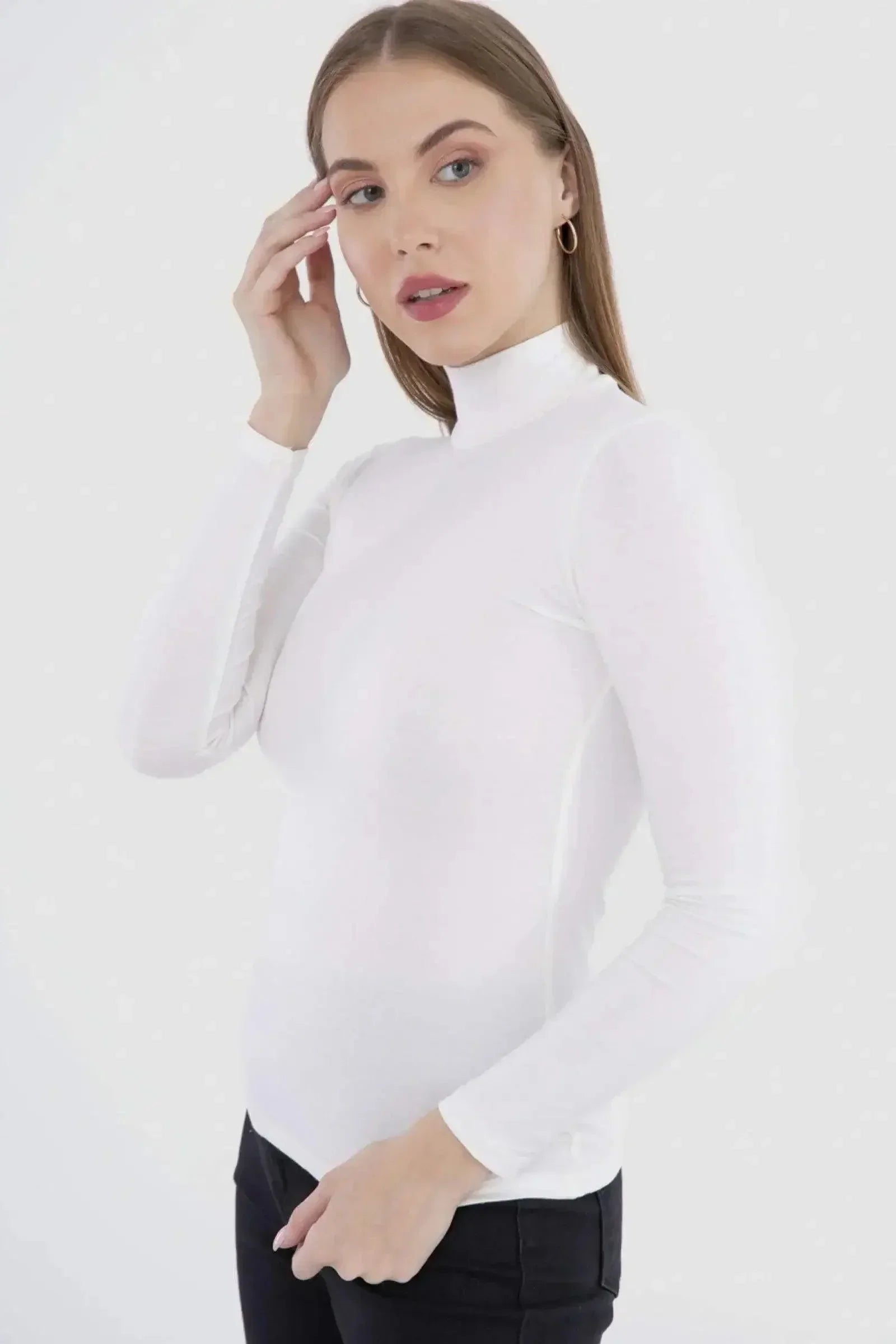 Carina - High Neck Long Sleeve Top 20