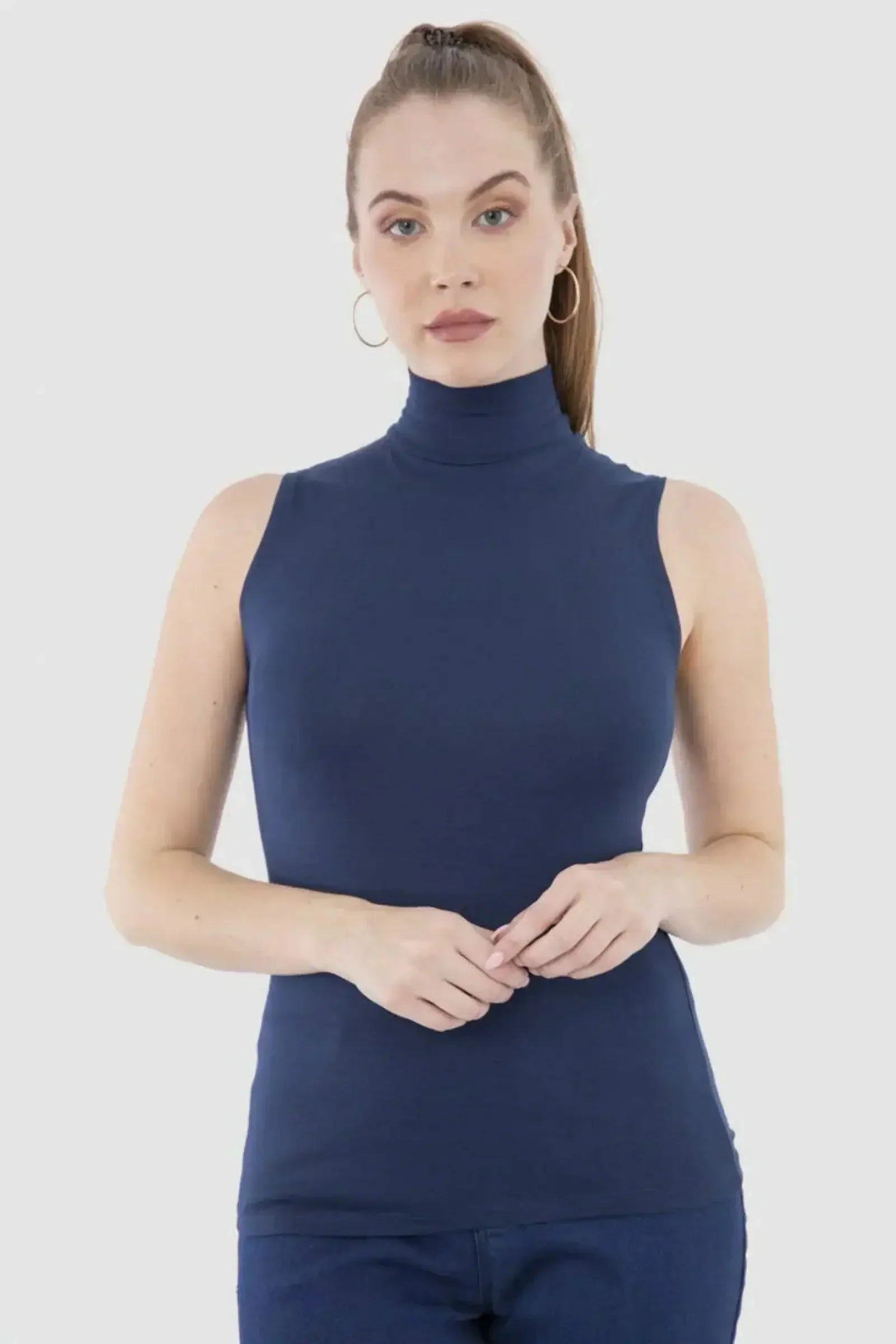 Carina - High Neck Sleeveless Top 1