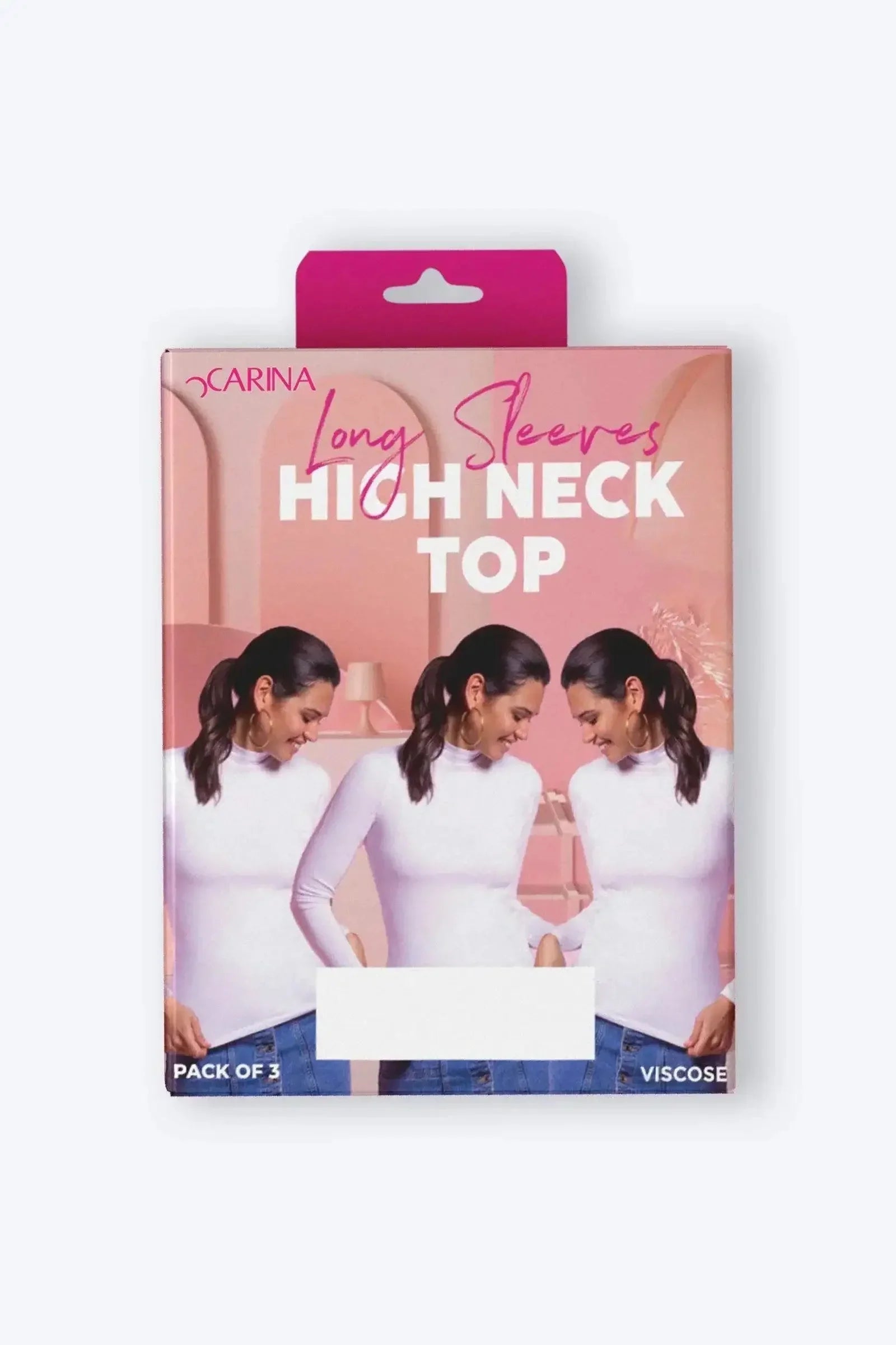 Carina - High Neck Viscose Top Pack of 3 2