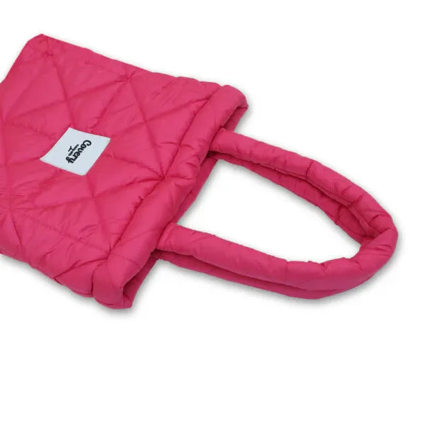 Covery - Hot Pink Puffy Tote Bag 3