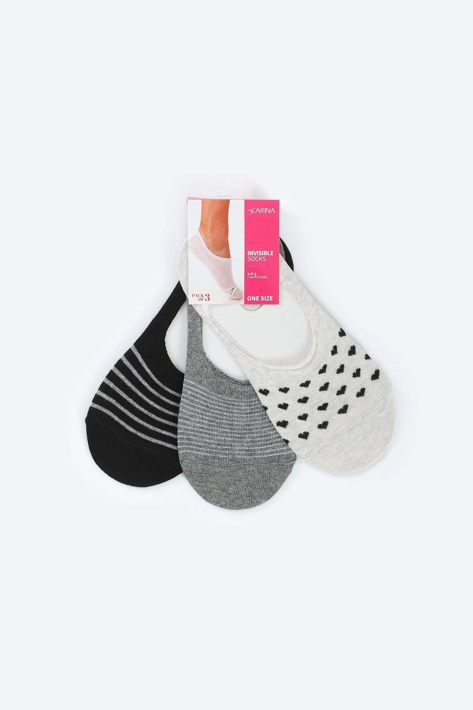 Carina - Invisible Socks - 3 Pairs 1