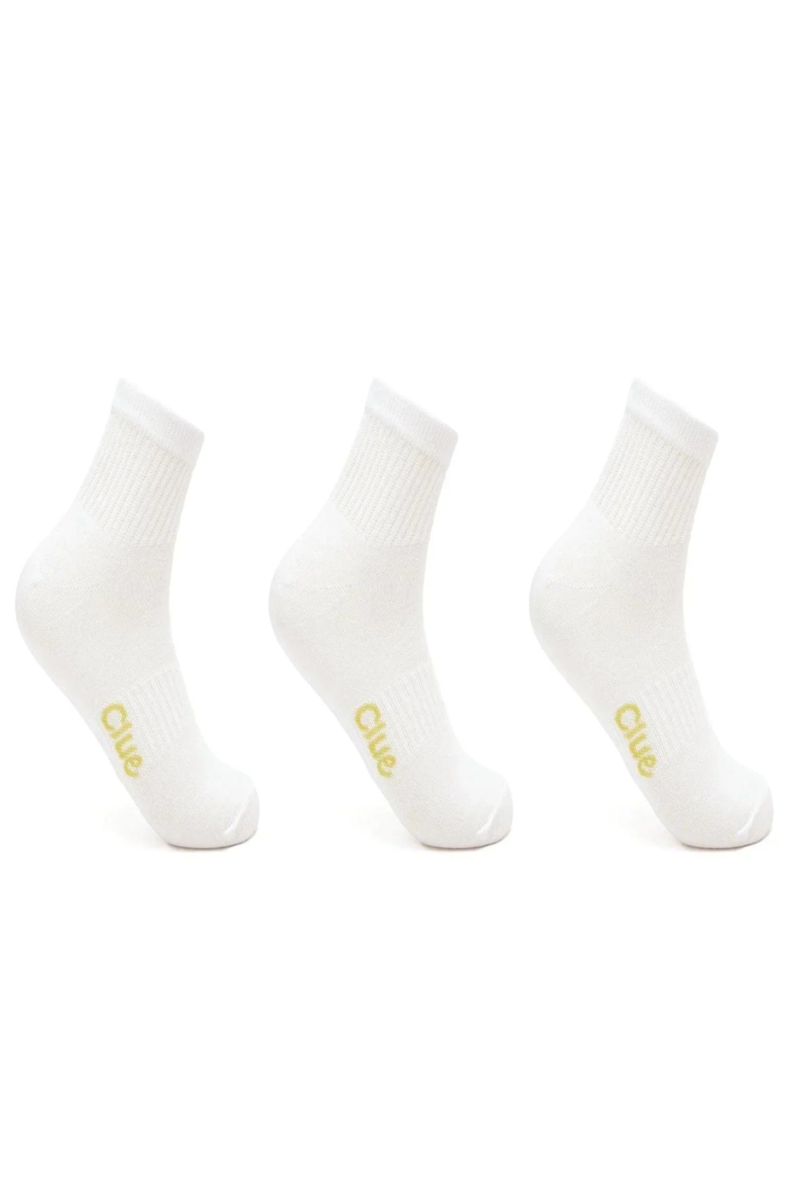 Clue - White Cotton Socks - 3 Pairs 1