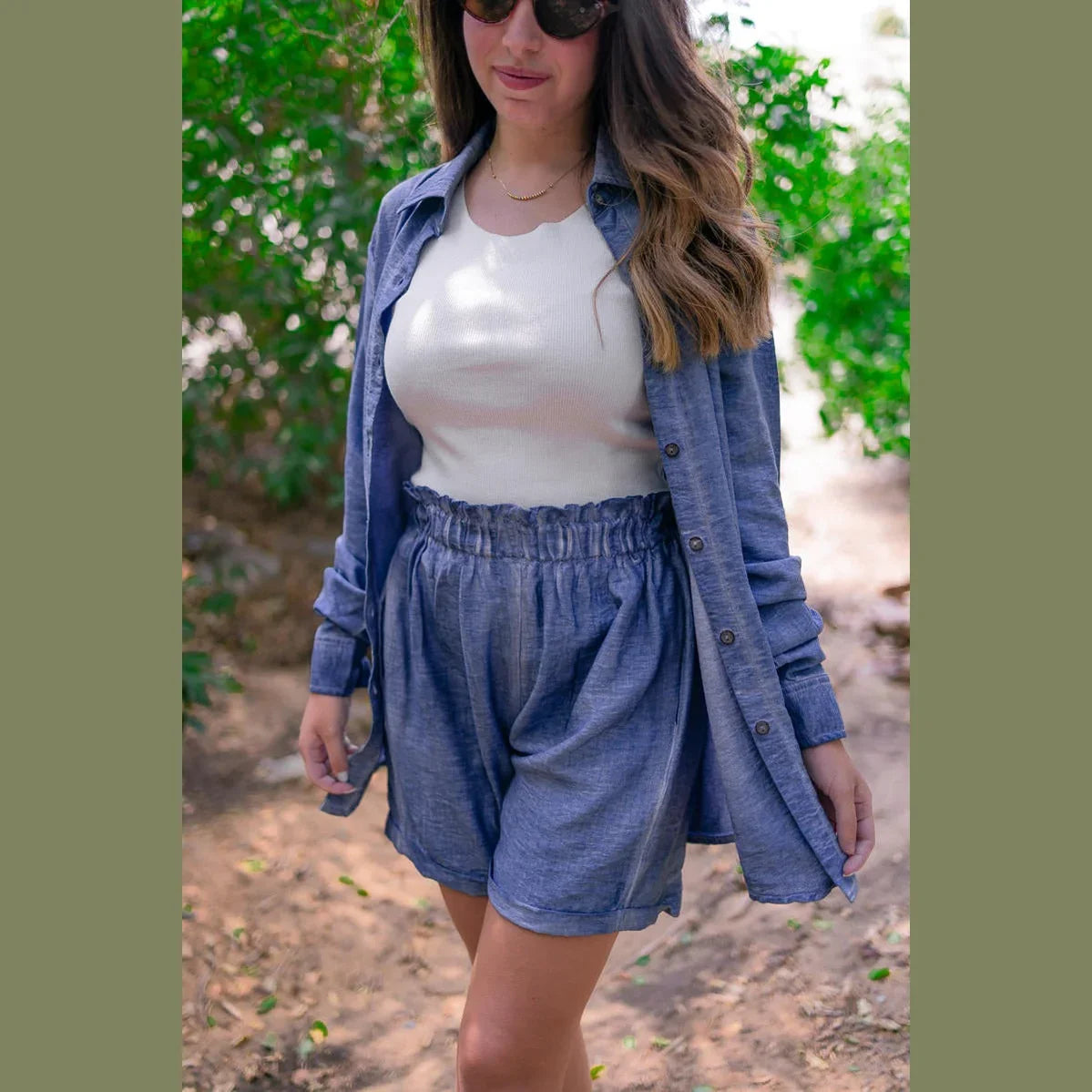 Kanza - Sleek Linen Shorts 5