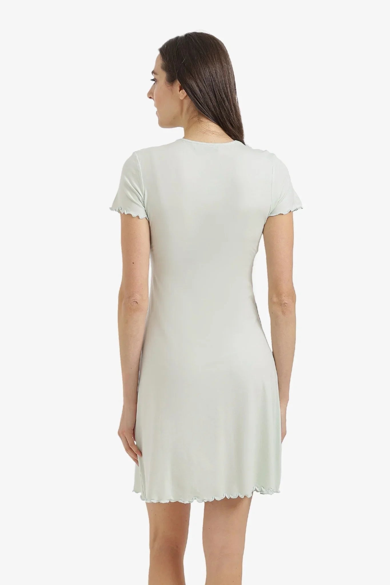 Lace V - Neck Nightgown - Carina - Babazzaro