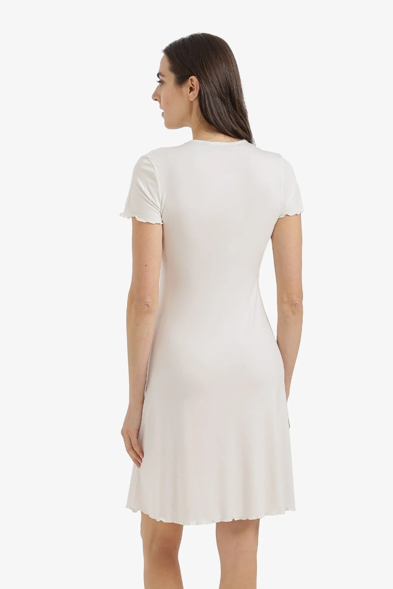 Lace V - Neck Nightgown - Carina - Babazzaro