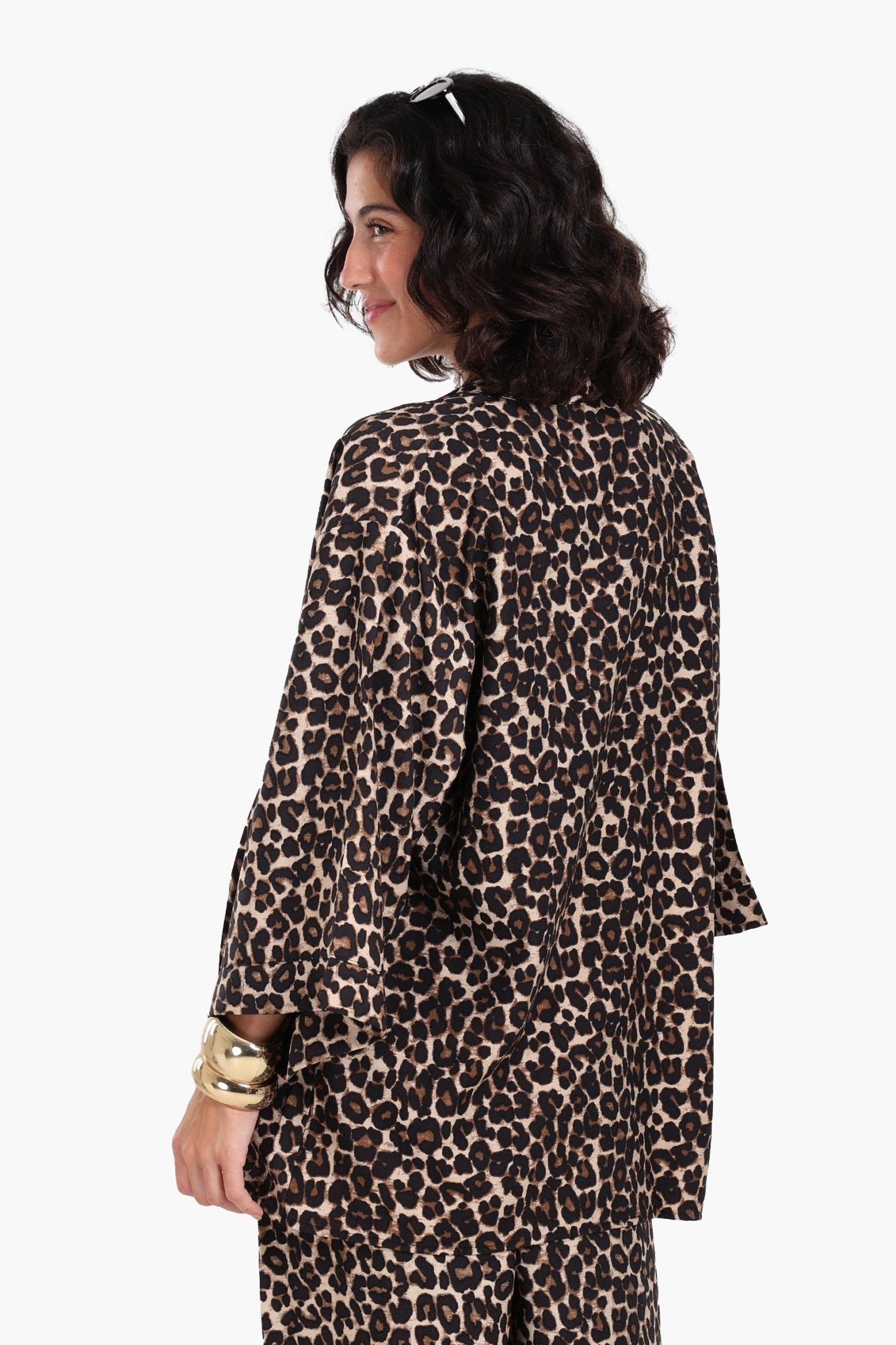 Leopard All Over Printed Kimono - Clue - Babazzaro