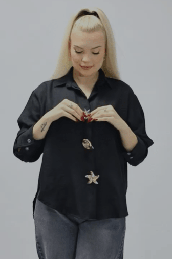 Linen Shirt with Accessories - Mimme Boutiqe - Babazzaro