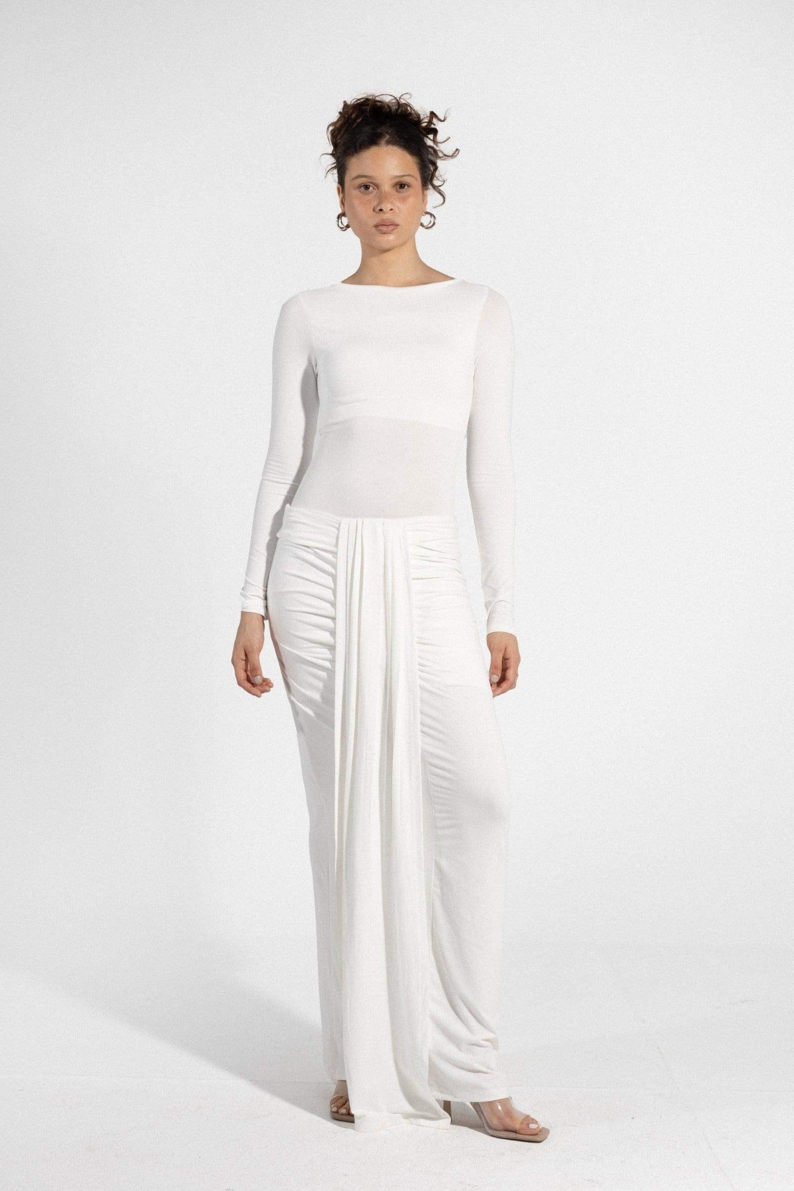 Carina - Long Skirt - White 1