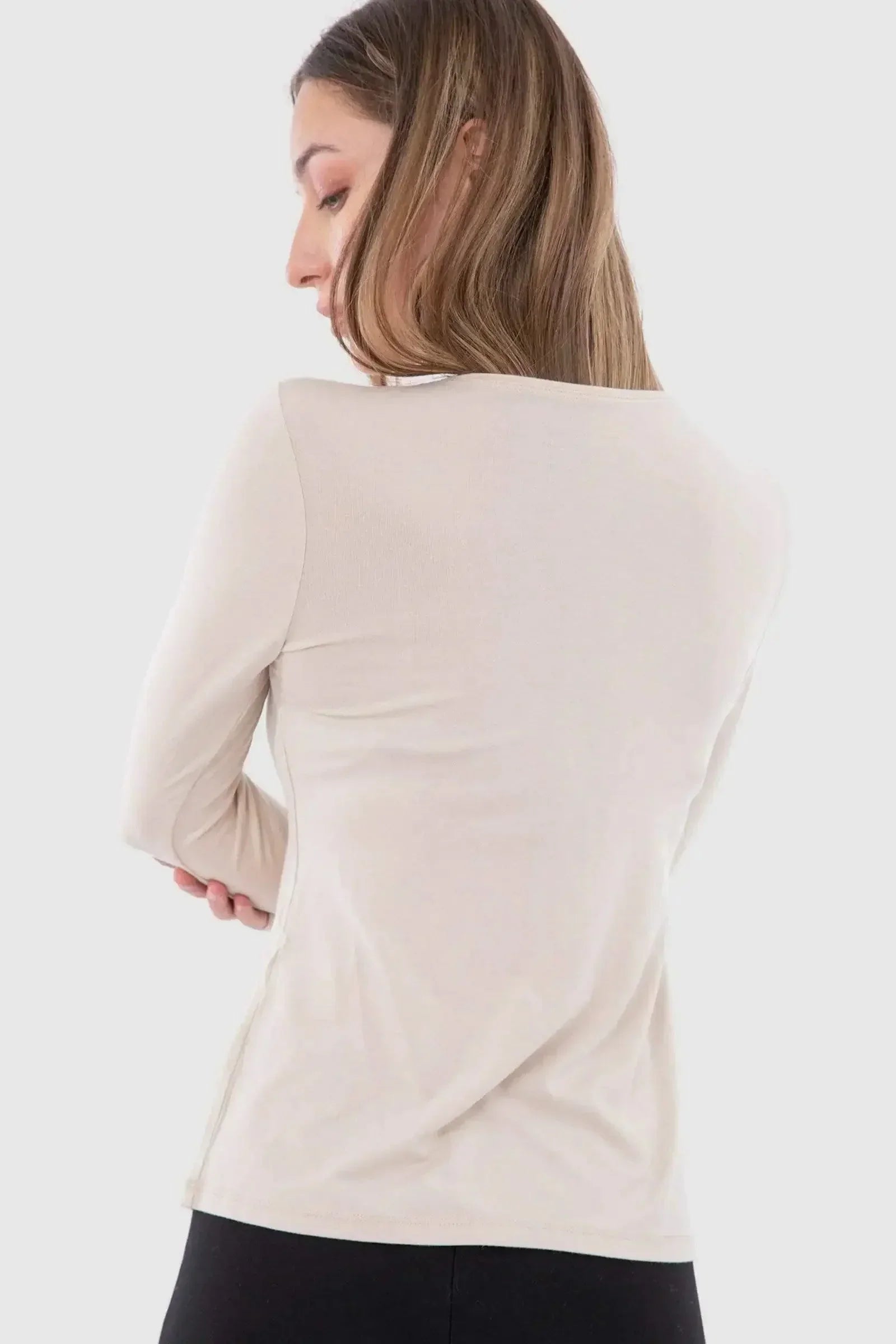 Carina - Long Sleeves Viscose Top 15