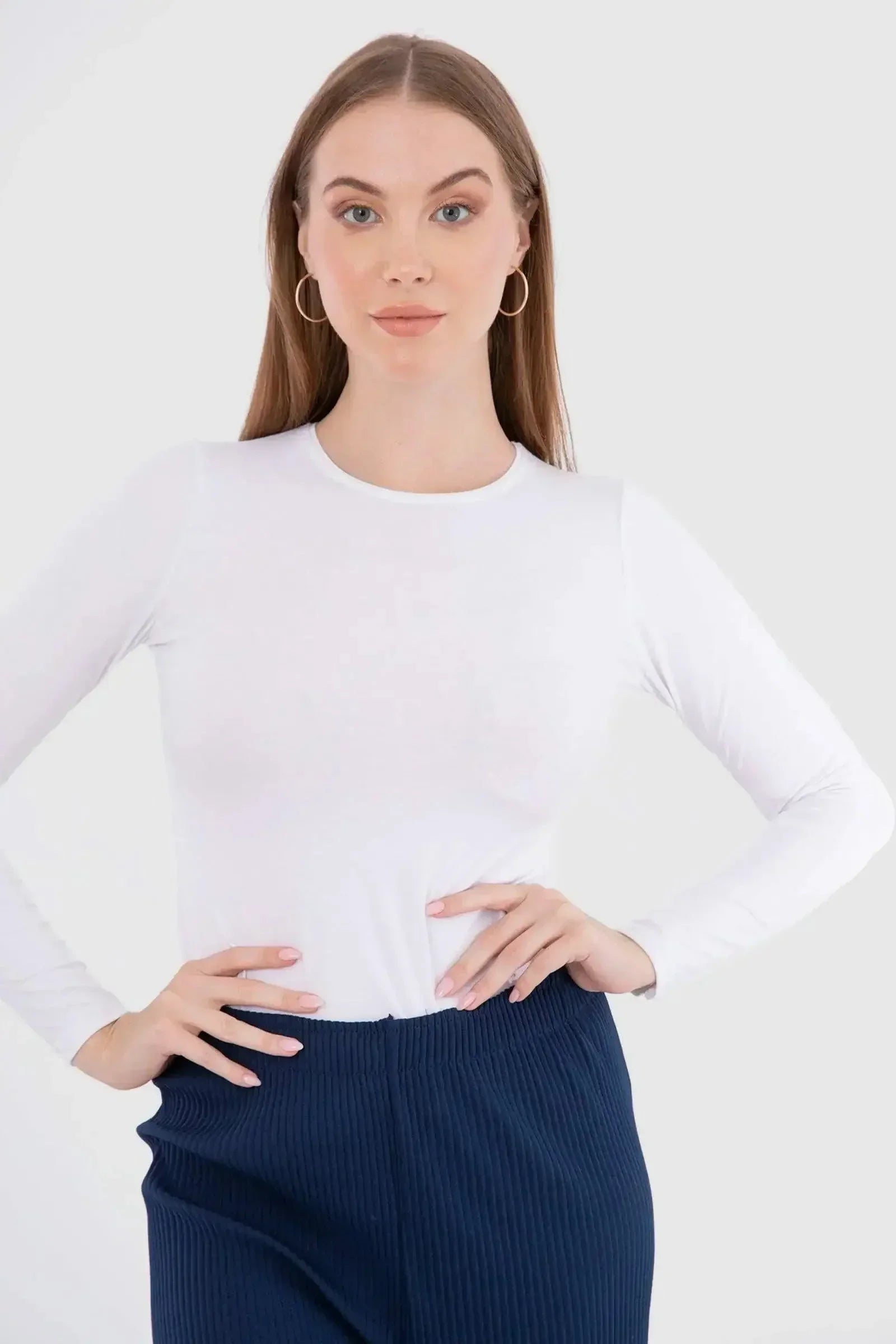 Carina - Long Sleeves Viscose Top 20