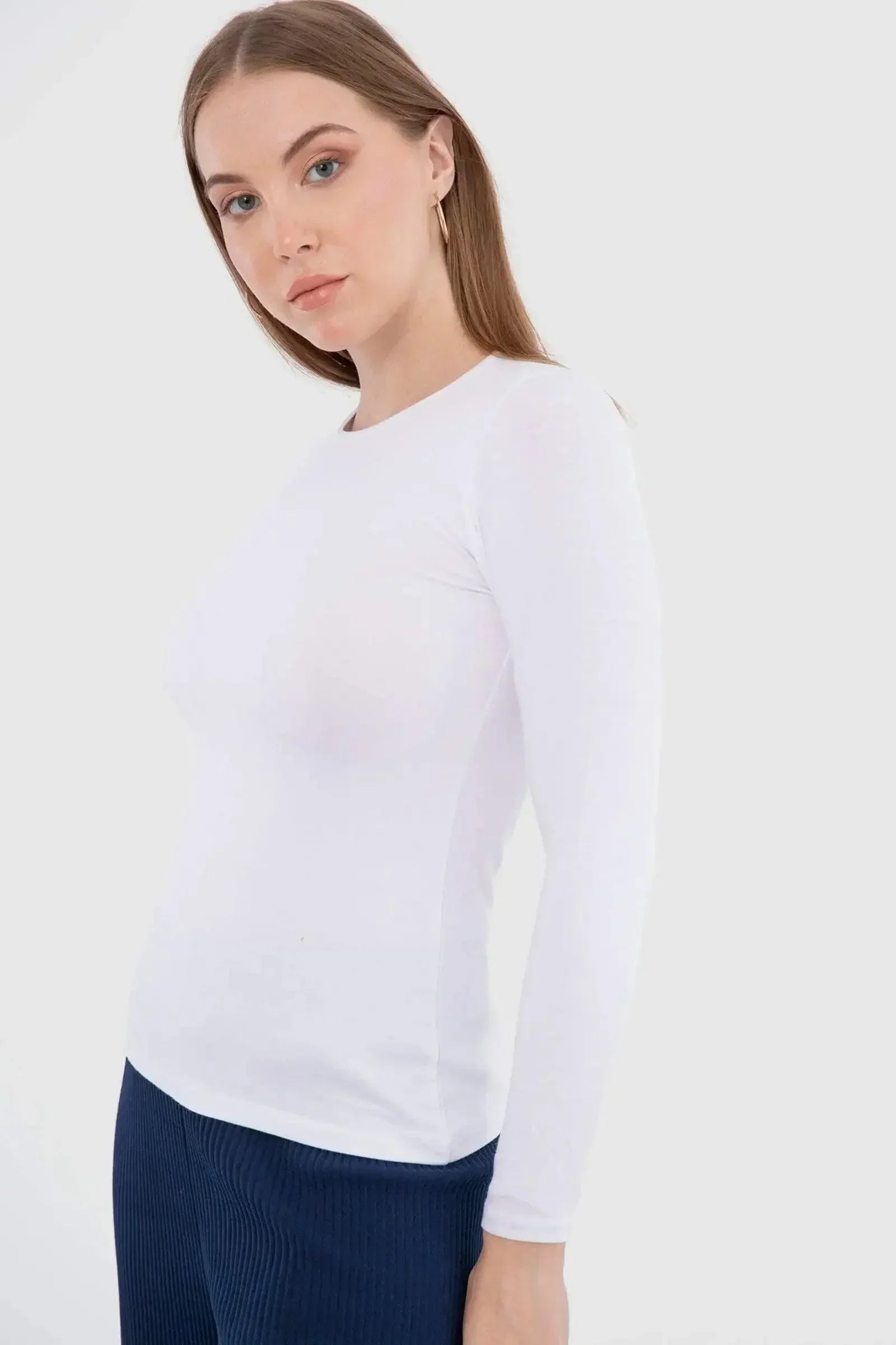 Carina - Long Sleeves Viscose Top 5
