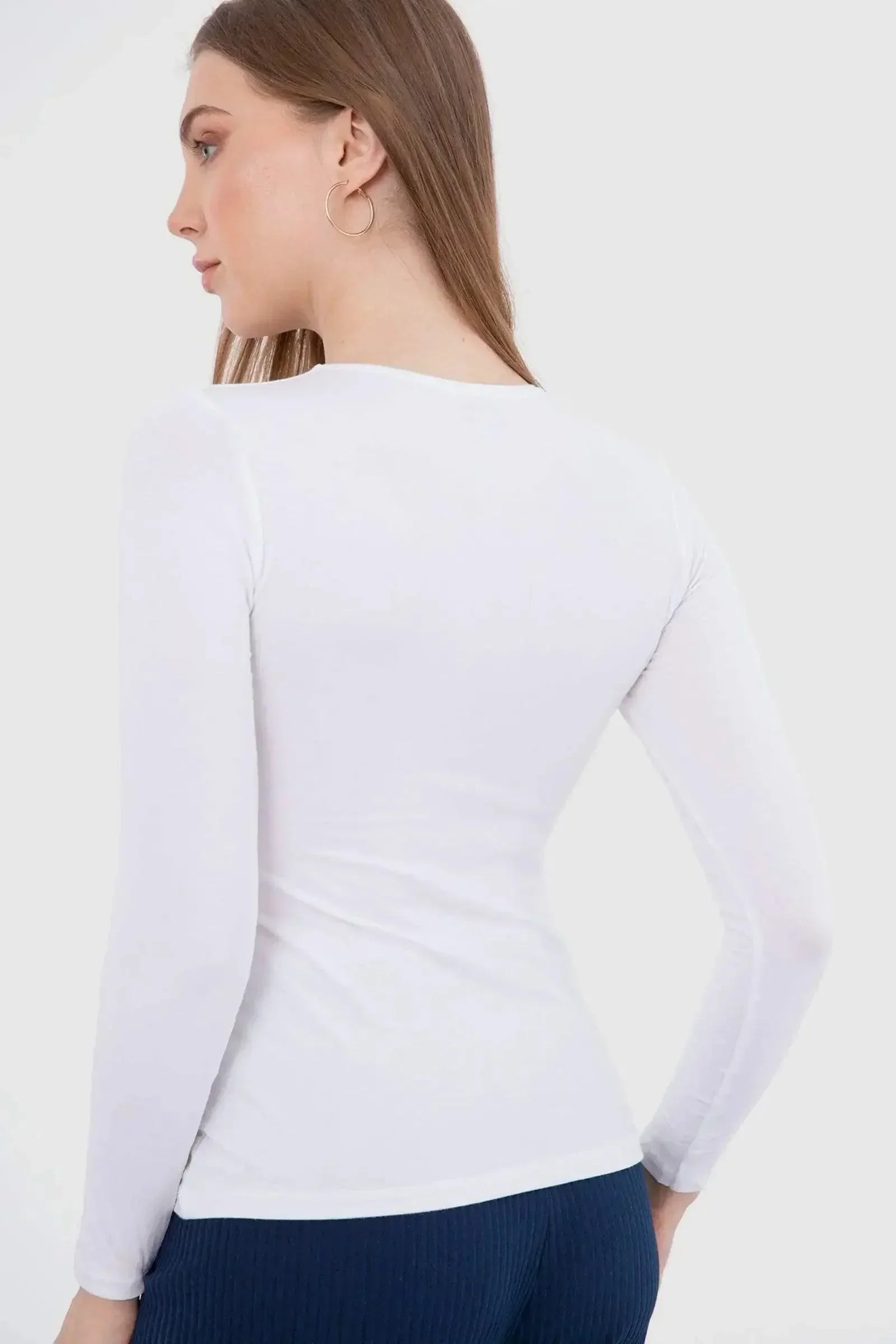 Carina - Long Sleeves Viscose Top 6