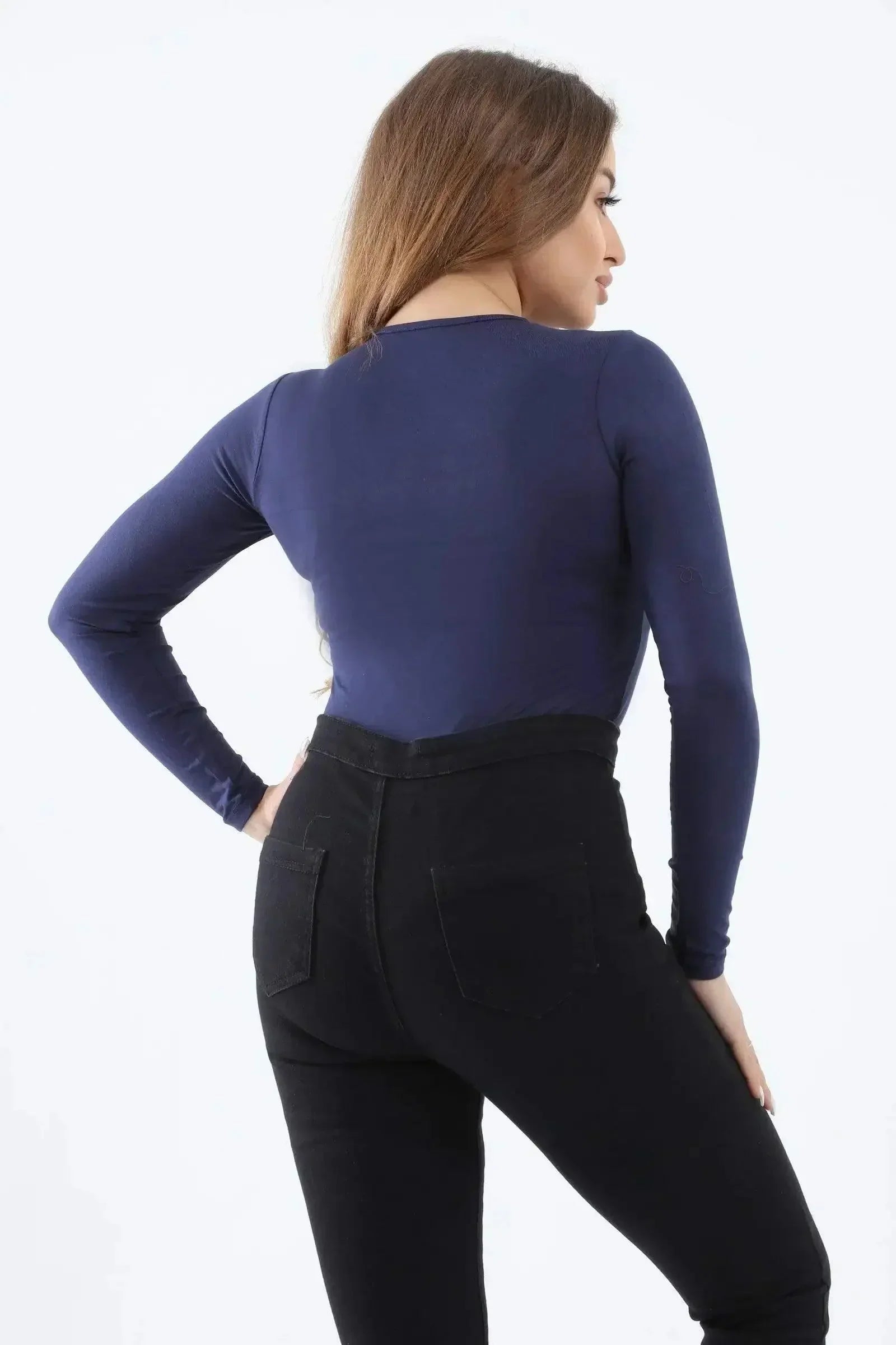 Carina - Long Sleeves Viscose Top 9