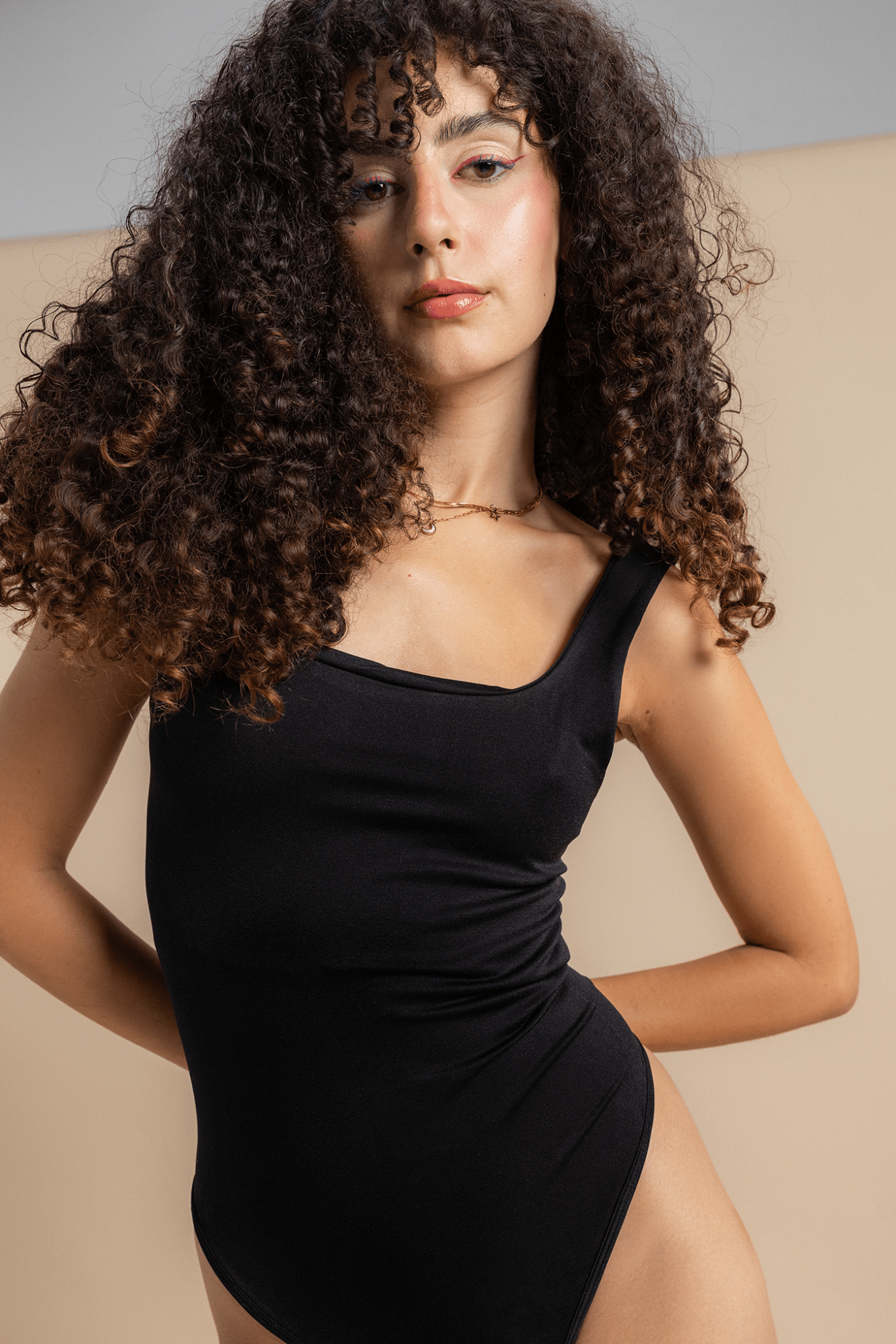 Microfiber Square Neck Bodysuit - Clue - Babazzaro