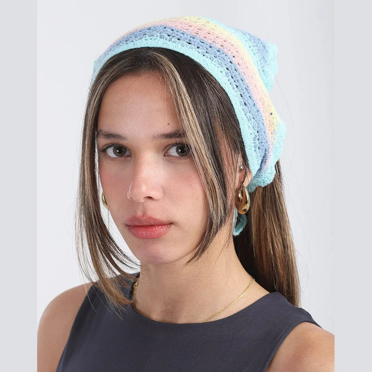 In your shoe-Multi-Color Crochet Bandana 1