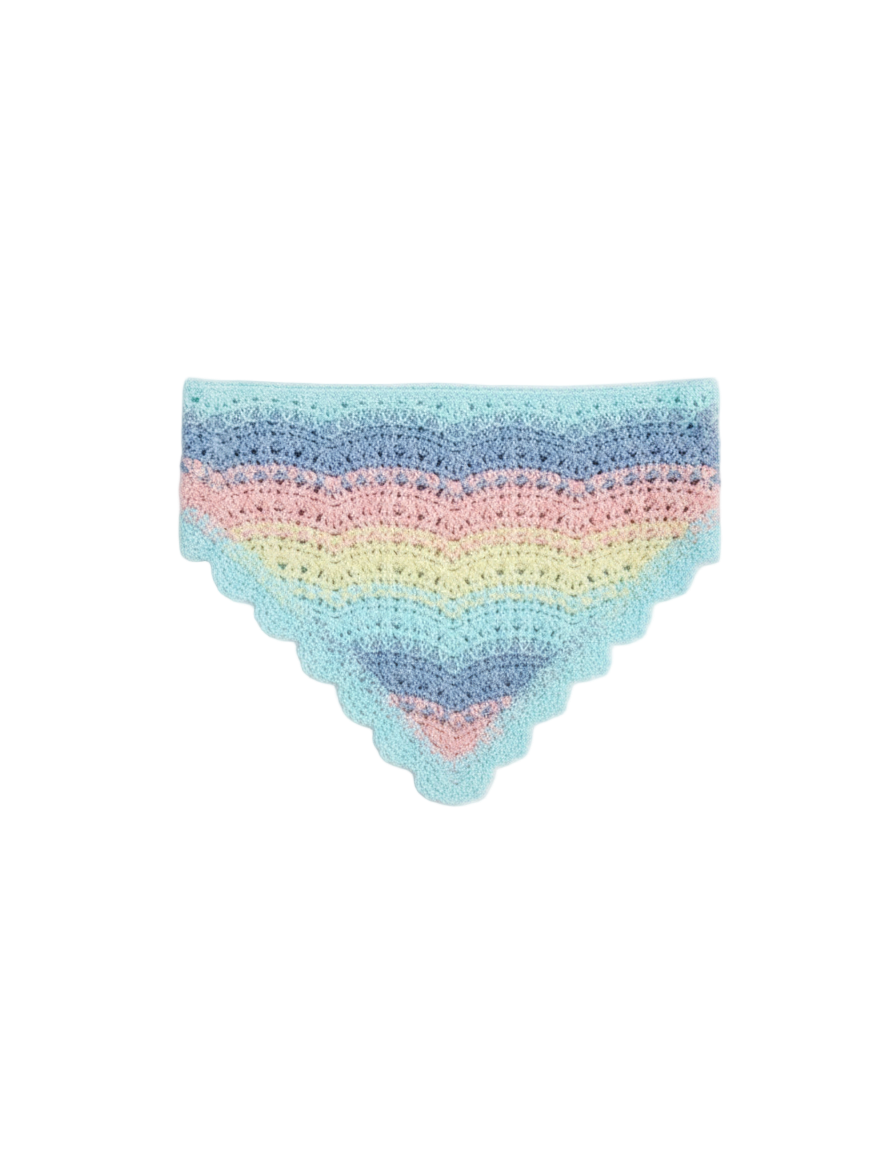 In your shoe-Multi-Color Crochet Bandana