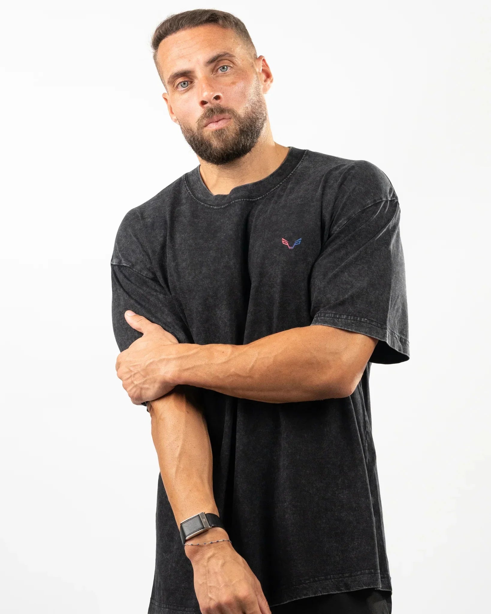 Neon Wolf Design Oversized T-Shirt Men - Bfeerce - Babazzaro