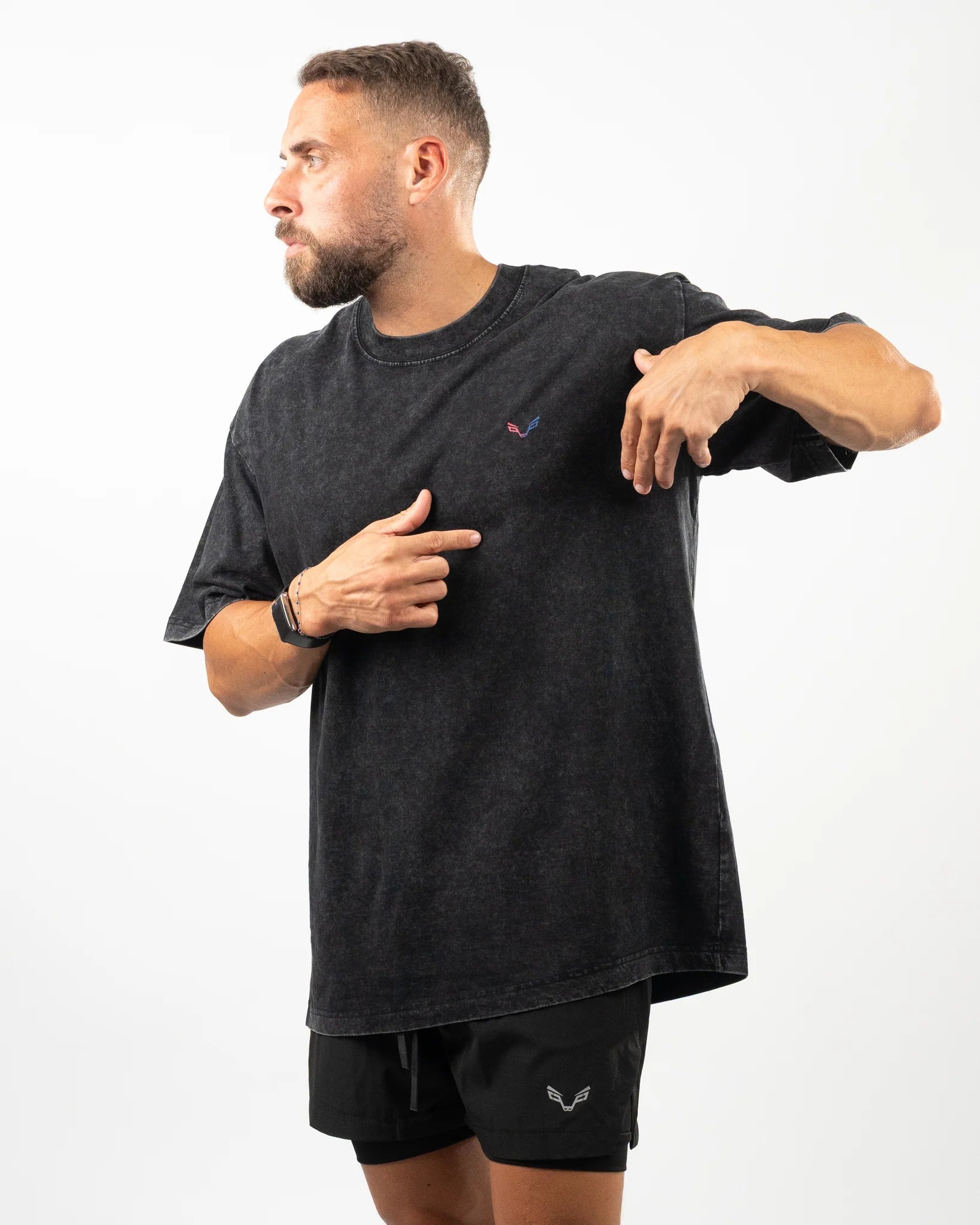 Neon Wolf Design Oversized T-Shirt Men - Bfeerce - Babazzaro