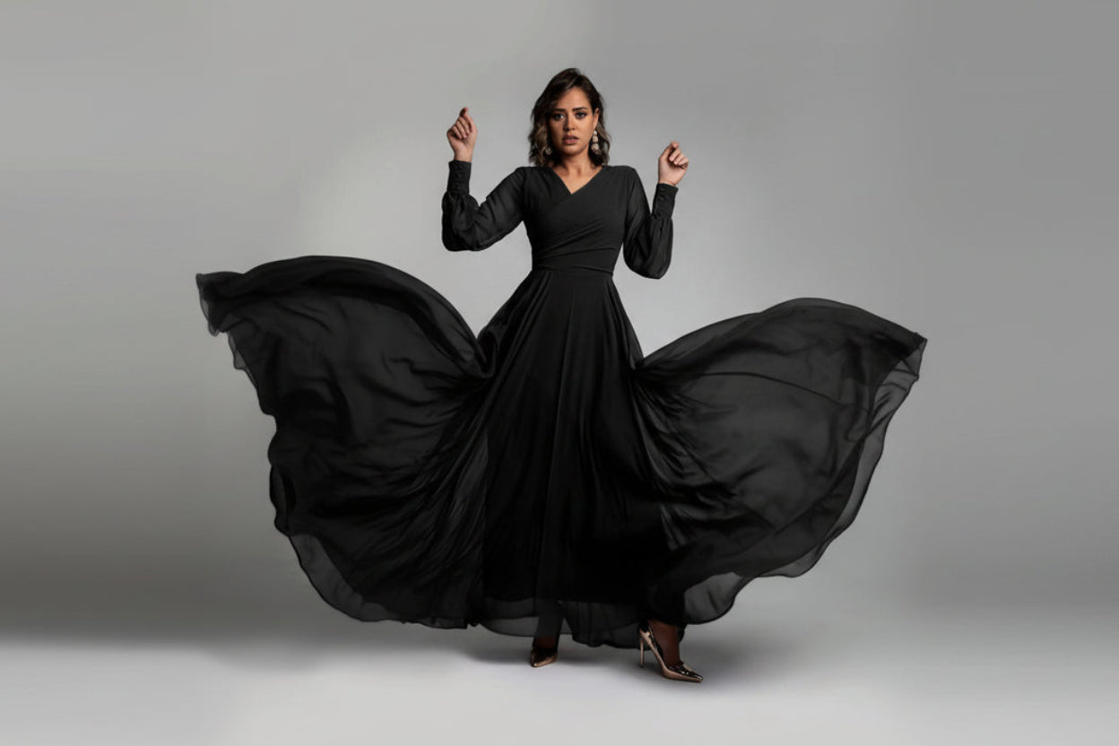 Reehan - Cross-over draped dress