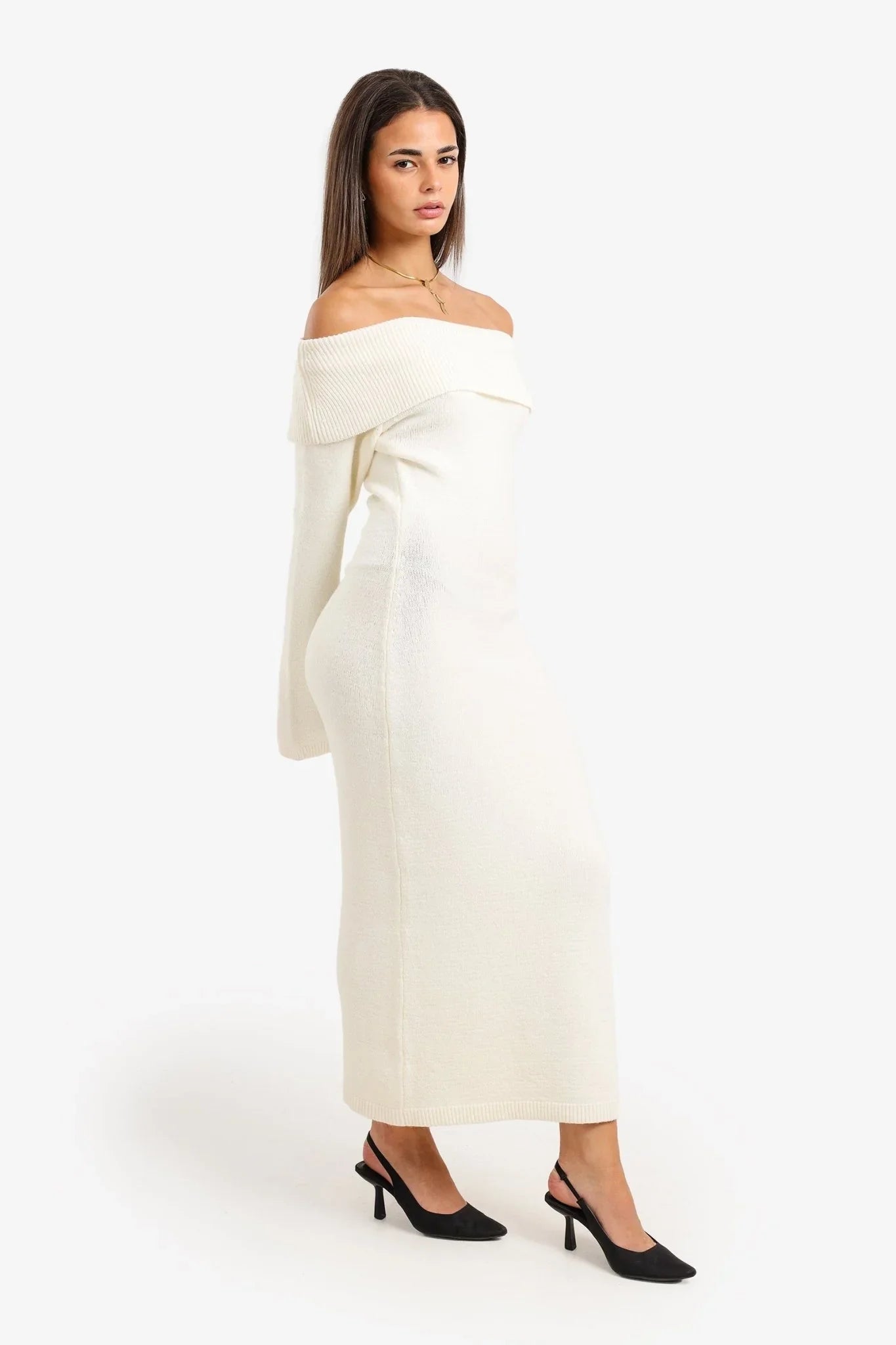 Off Shoulder Maxi Dress - Clue - Babazzaro