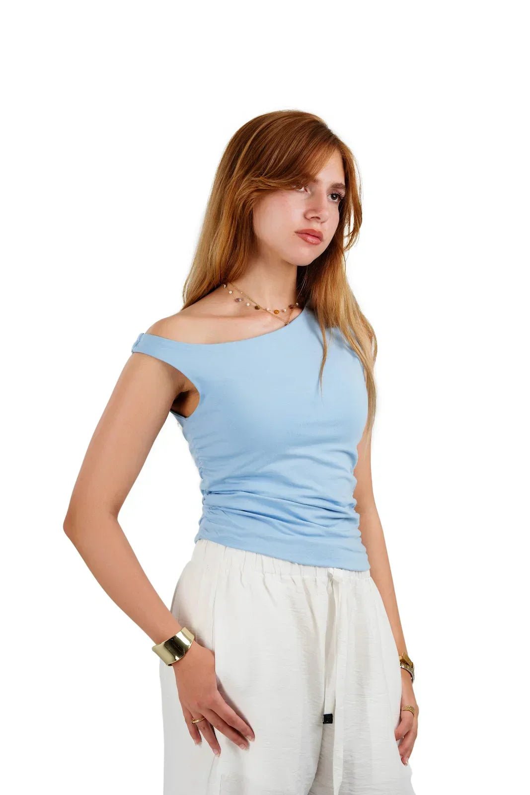 One shoulder top black - Plein De Vie - Babazzaro