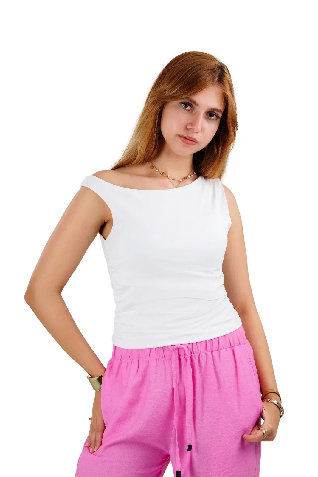 One shoulder top black - Plein De Vie - Babazzaro